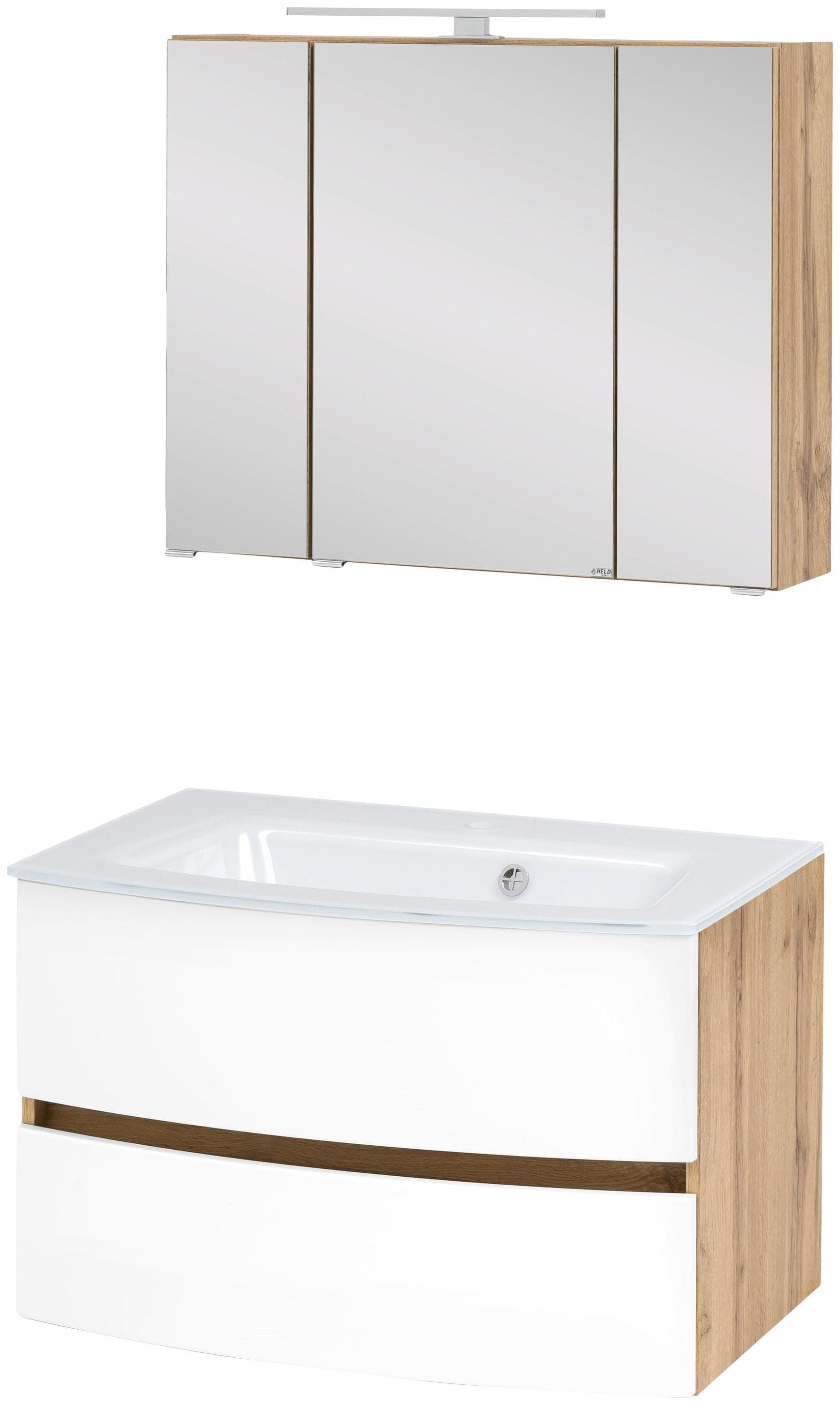 welltime Waschtisch-Set Kaunas LED-Beleuchtung