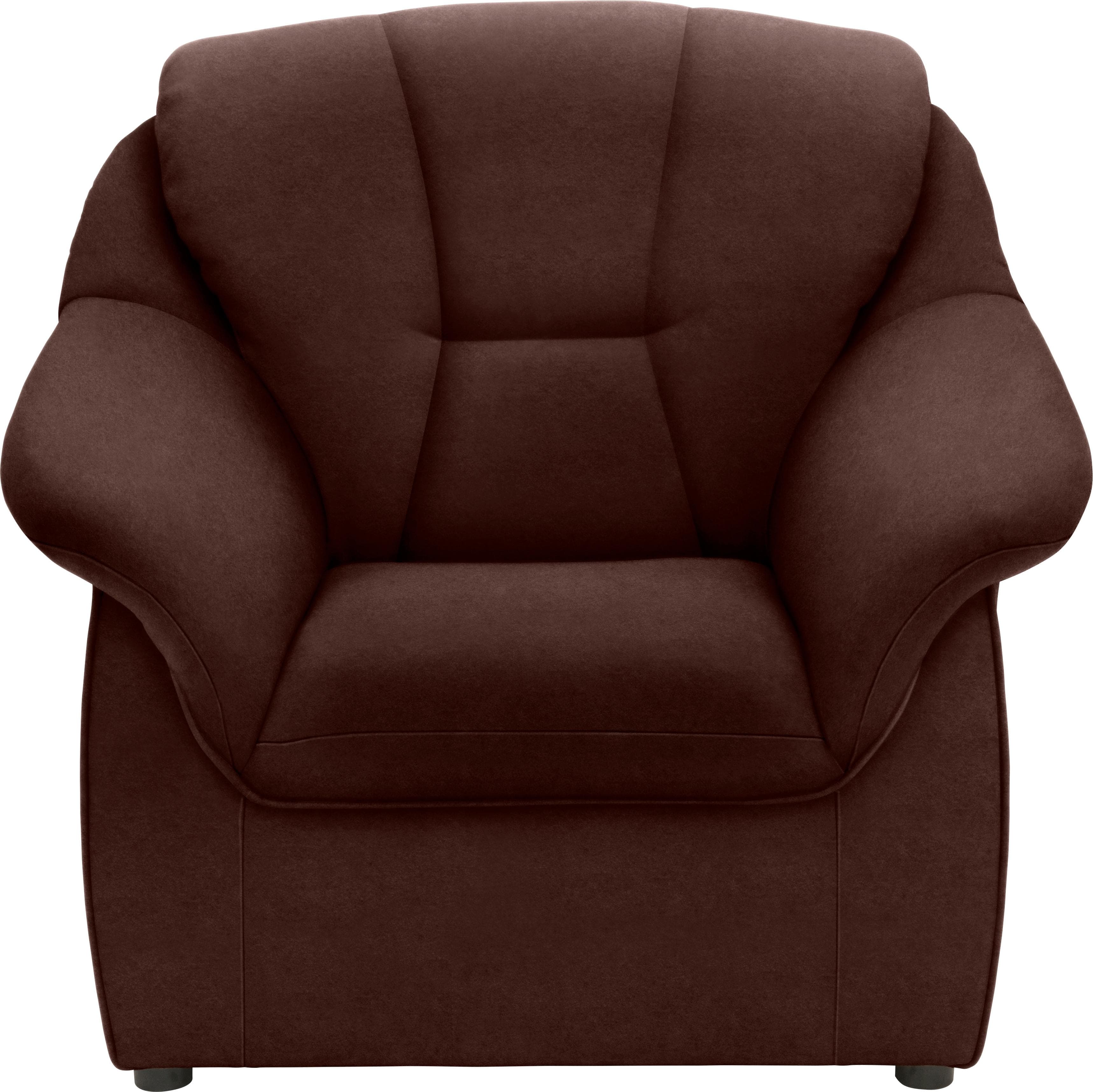 DOMO COLLECTION Sessel Faenza Dunkelbraun Microfaser Kompakt