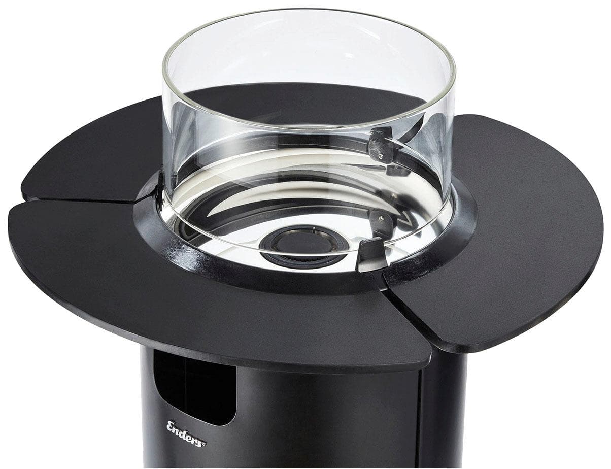 ENDERS Ablagetisch 3er Set Schwarz Kunststoff Nova LED