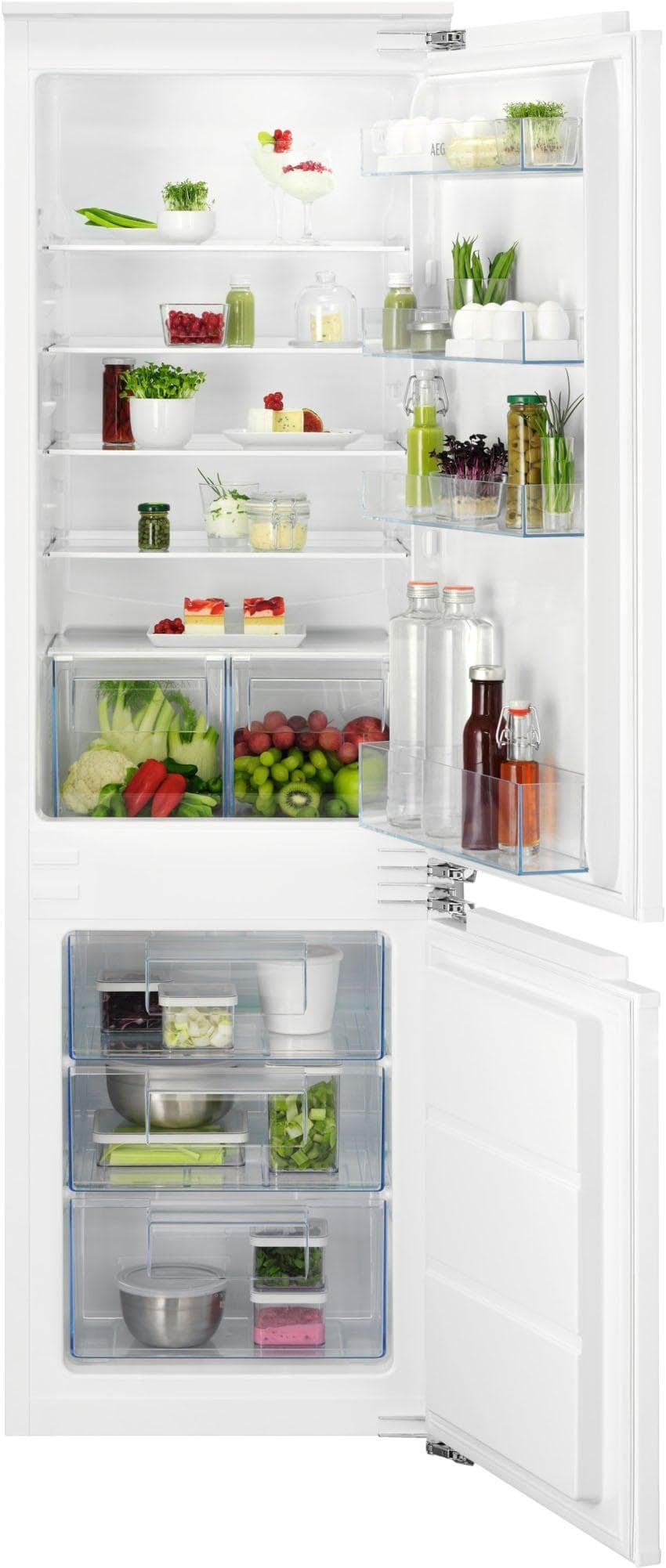 AEG Einbaukühlgefrierkombination TSC5S183DF Weiß LowFrost