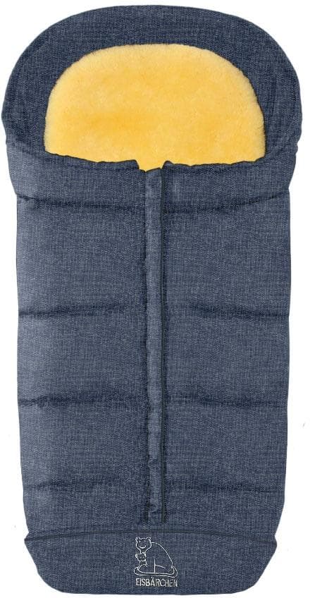 Heitmann Felle Fußsack Eisbärchen 2-in-1 Lammfell Winterfußsack Blau
