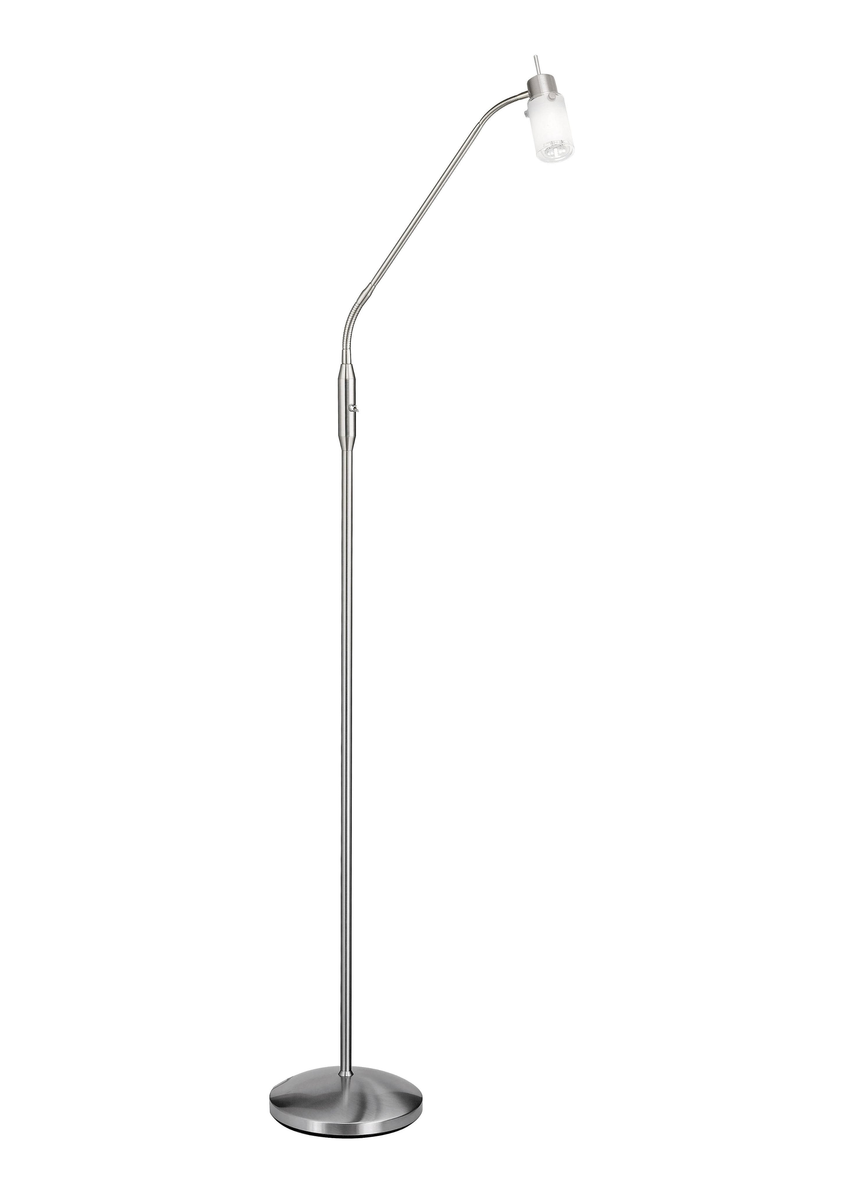 JUST LIGHT Stehlampe MAX LED Silber LED-Leuchtmittel