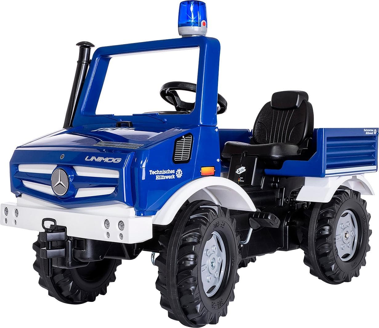 rolly toys® Tretfahrzeug rollyUnimog THW inkl. rollyFlashlight Blau/Grün