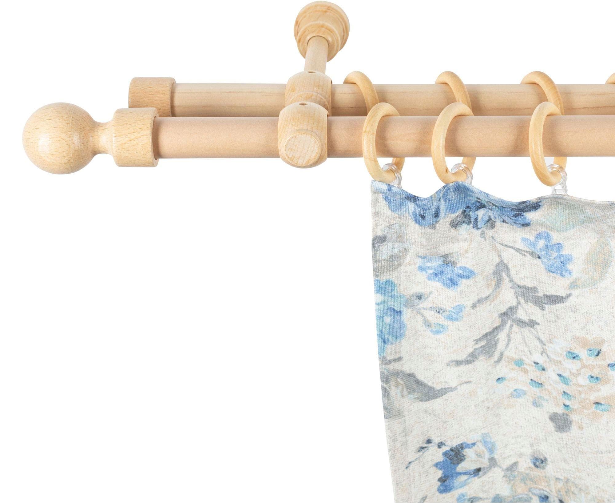 Gardinenstange SN DECO GROUP "Giro" 320 cm Natur Holzwerkstoff