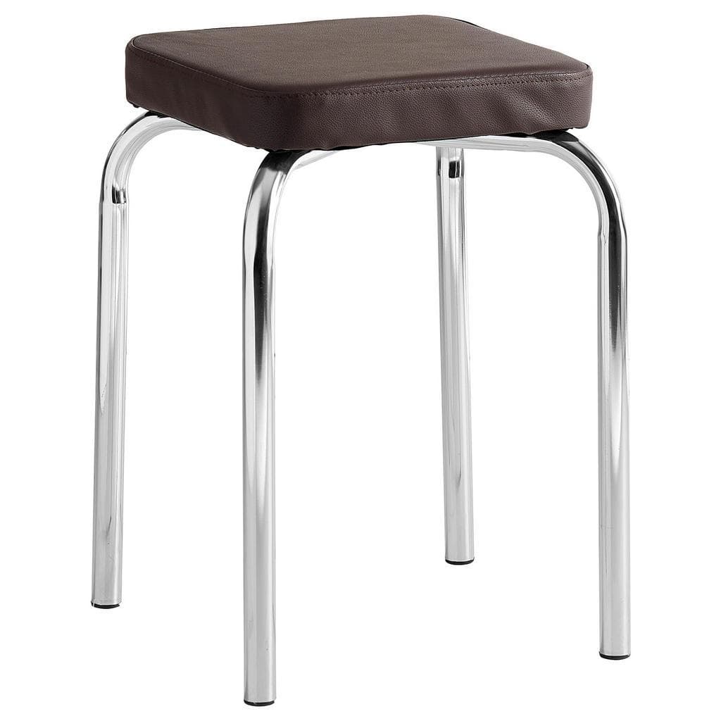 Carryhome Stapelhocker Braun Metall Textil 36x49x36 cm Esszimmer