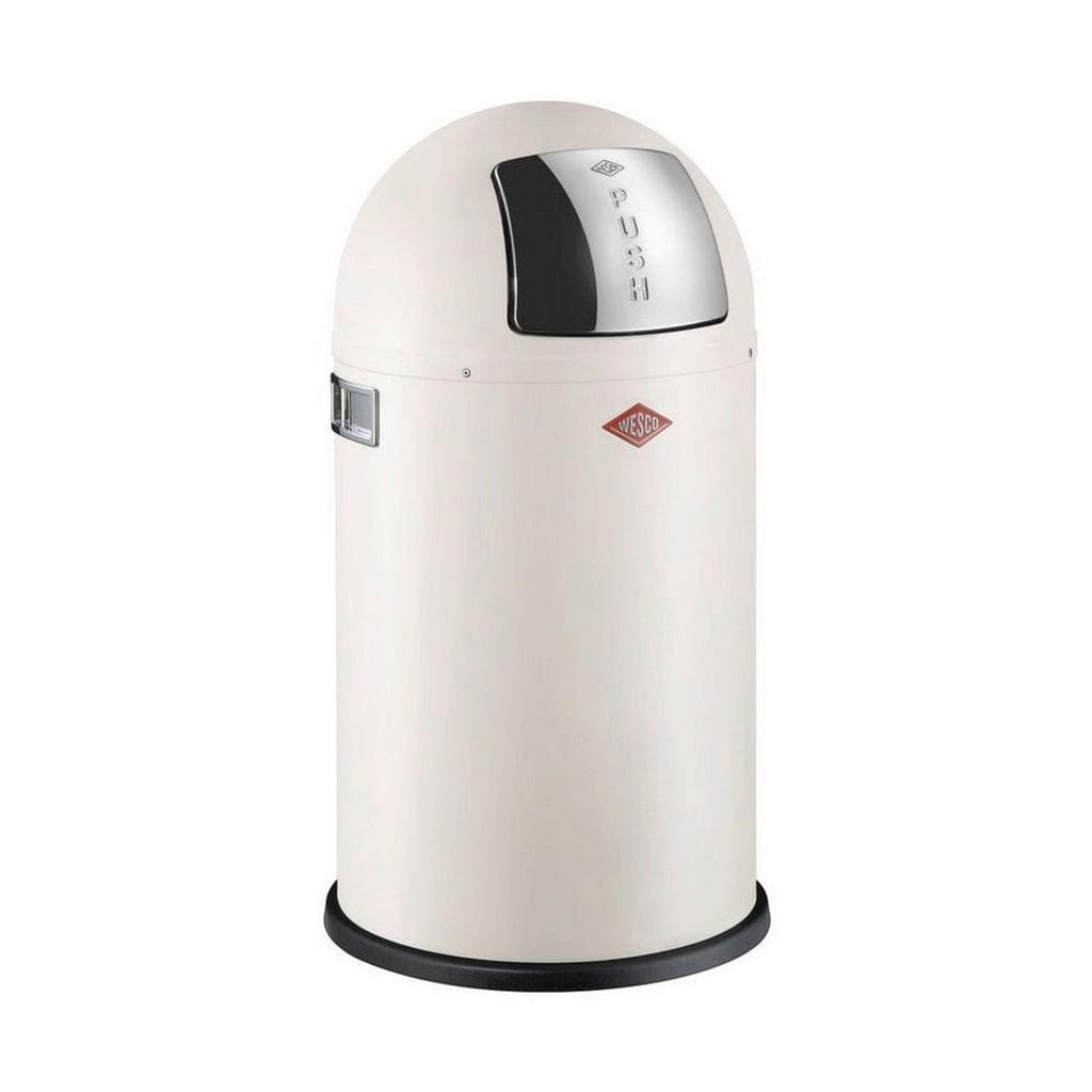 WESCO Pushboy Junior Mülleimer 22 Liter Beige Edelstahl
