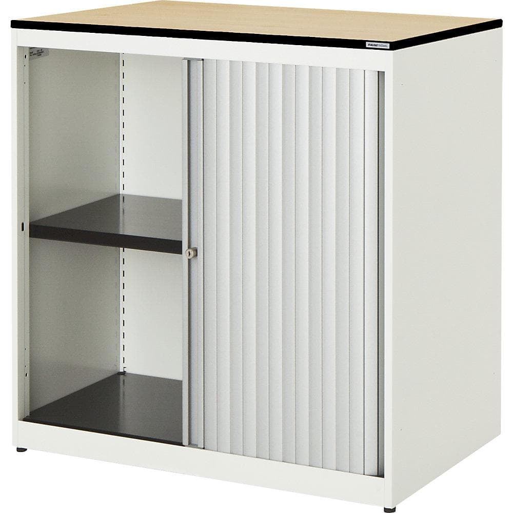 mauser Querrollladenschrank Stahl reinweiß mit Fachboden