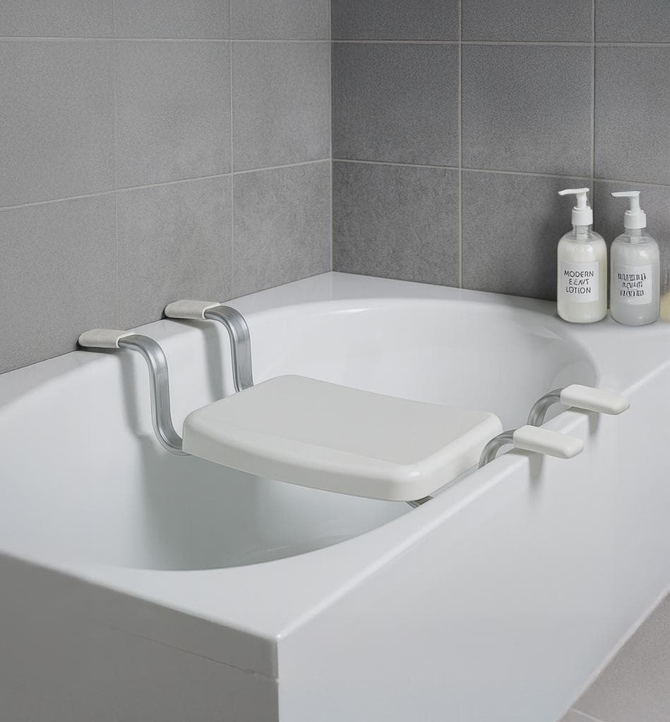 Ergonomischer Badewannensitz aus Aluminium und Kunststoff