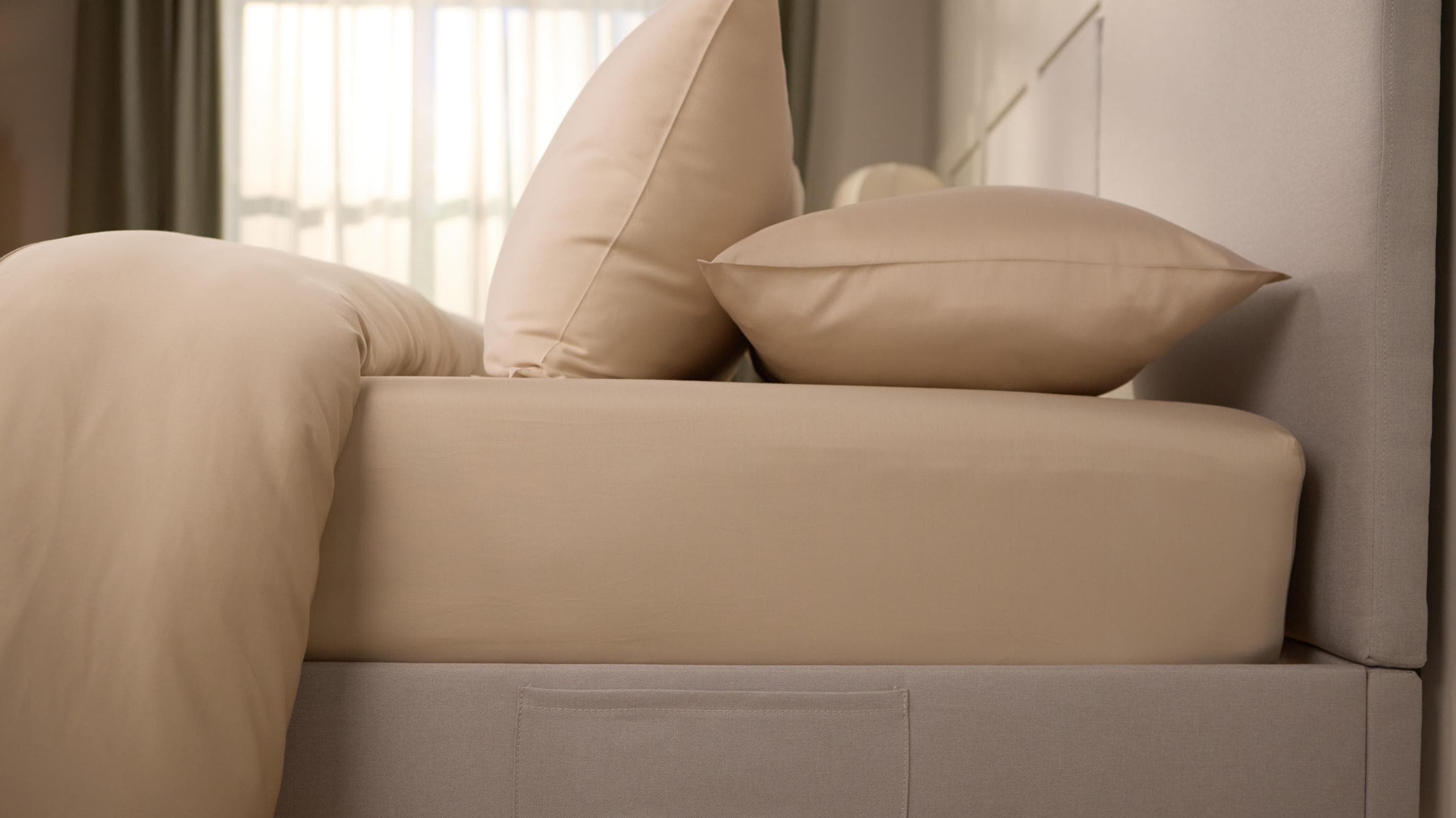 Emma Premium Plus Spannbettlaken Beige 160x200cm