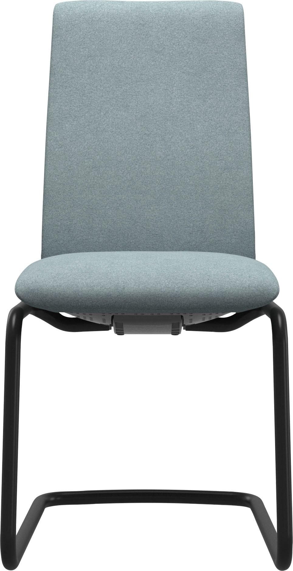 Polsterstuhl Low Back in Blau und Schwarz