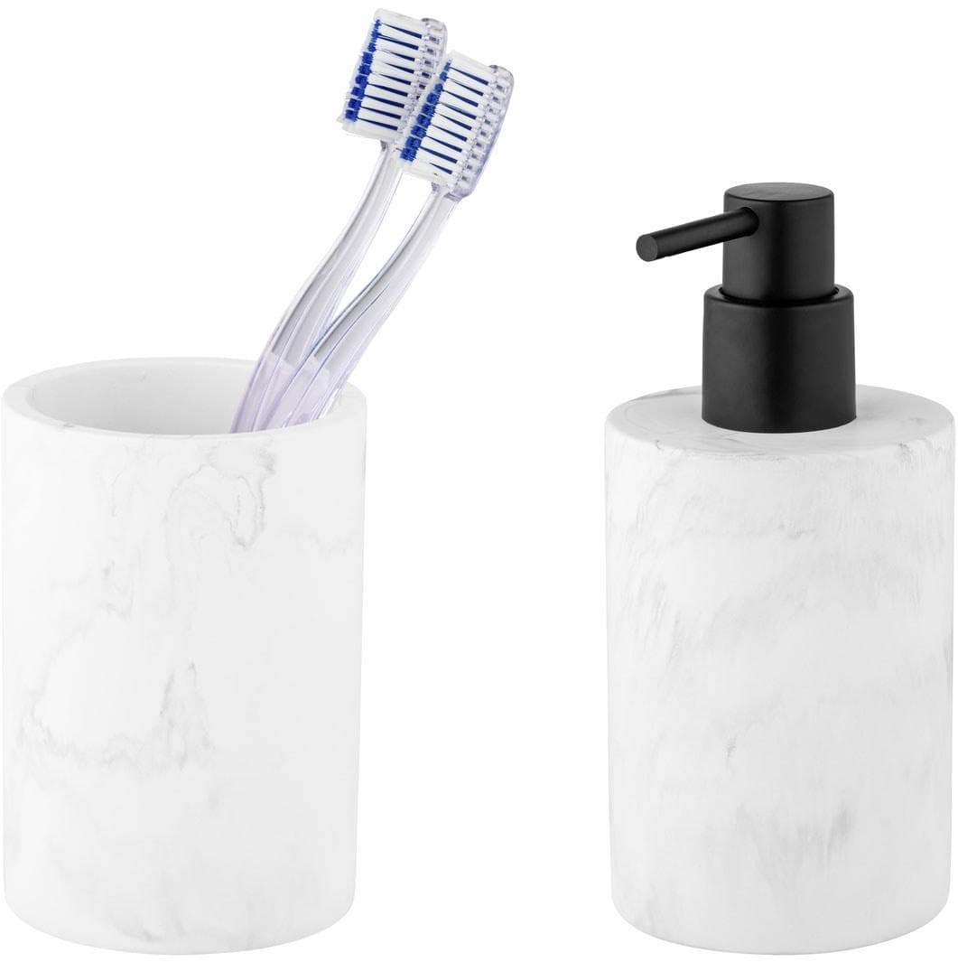 Badaccessoire-Set Balatro Weiß Matt Keramik SCHÖNER WOHNEN-KOLLEKTION
