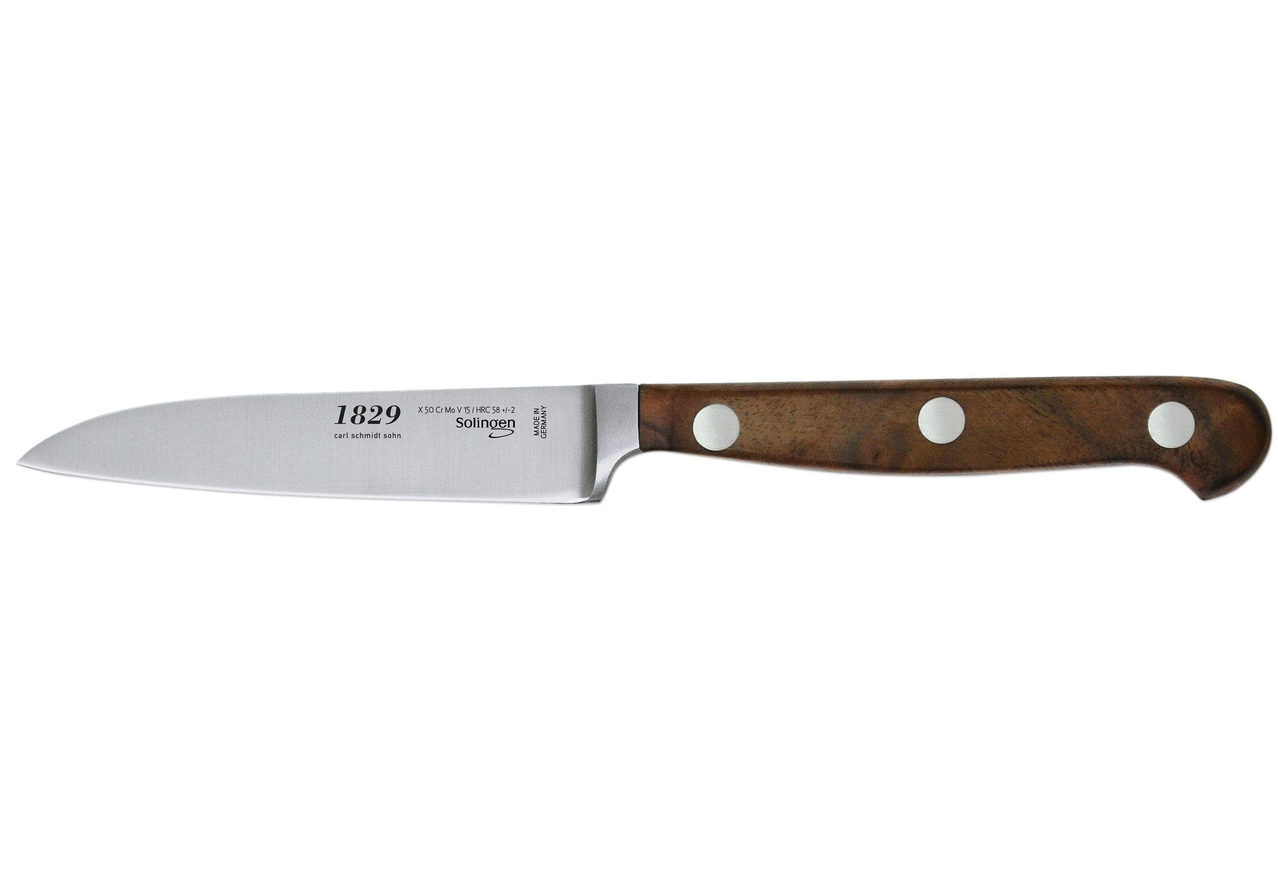Universalmesser aus Stahl und Walnussholz im German Stil