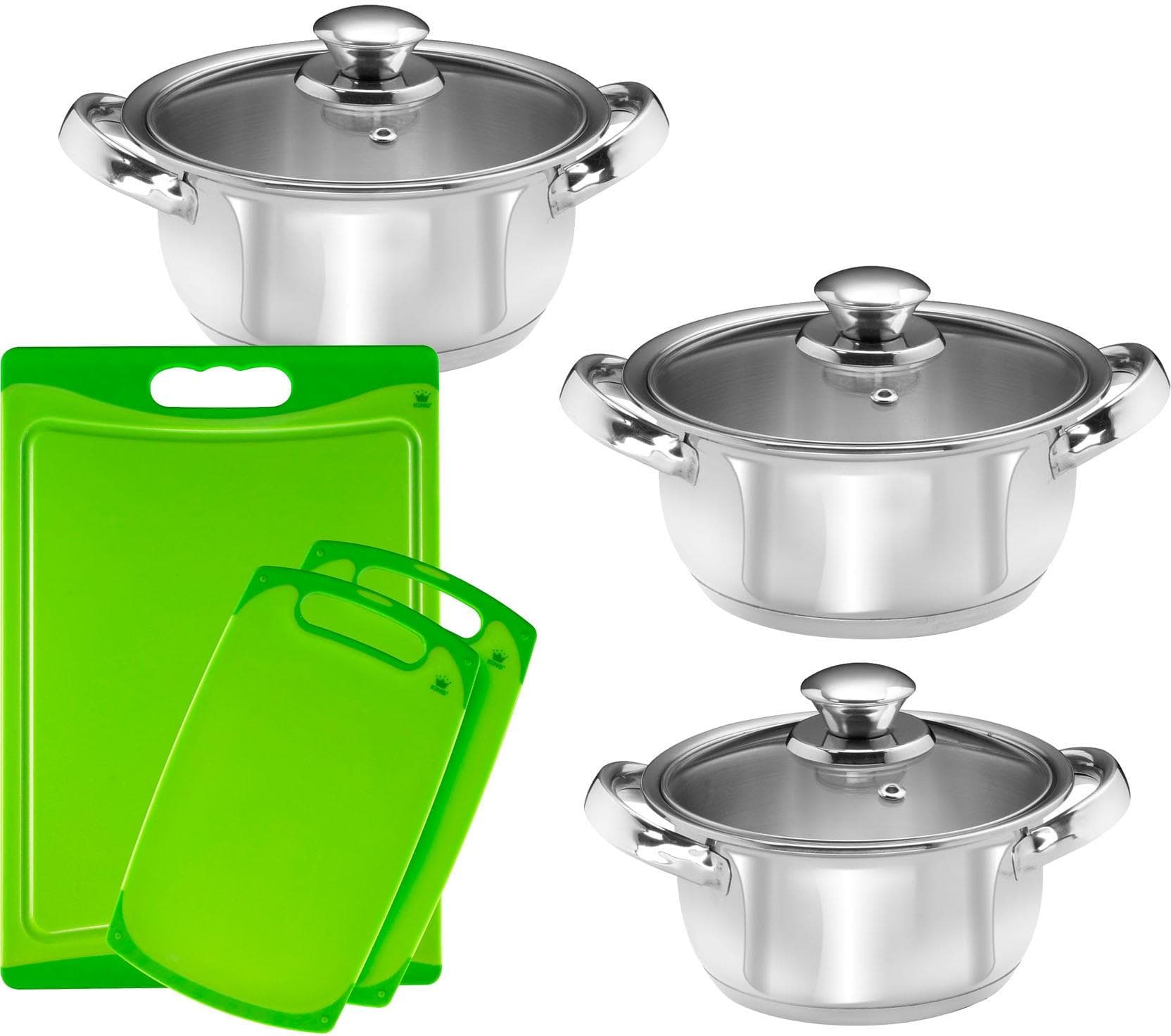 Topf-Set KING Edelstahl Grün Induktion