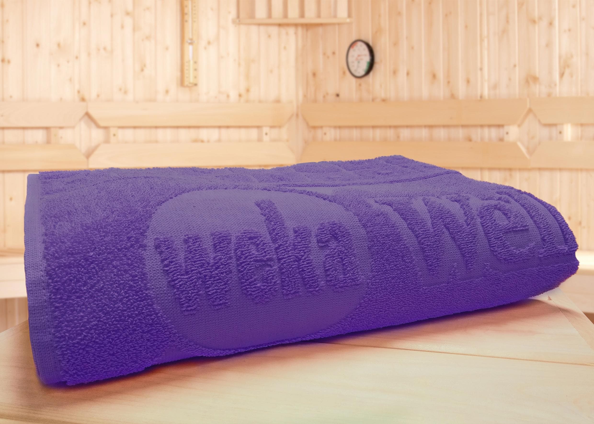 WEKA Saunatuch Viola: Extraflauschiges Walkfrottee Handtuch in Violett