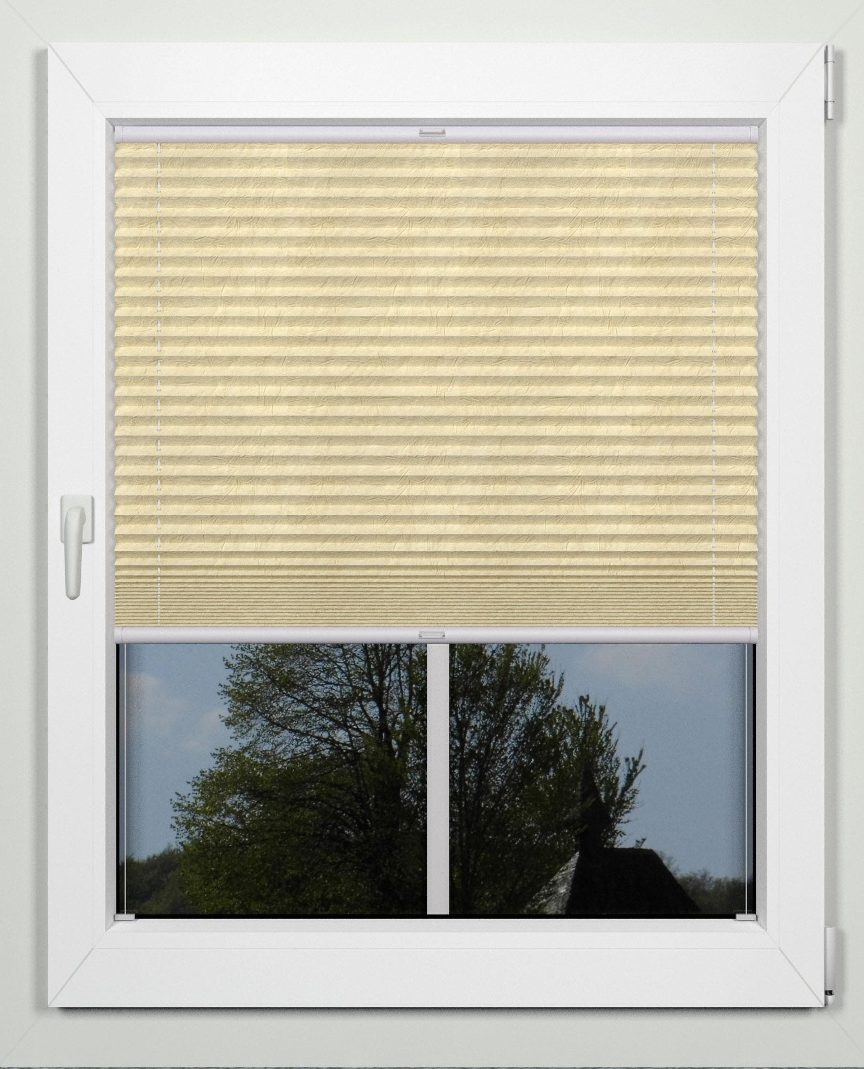 indeko Plissee Advanced Beige Aluminium