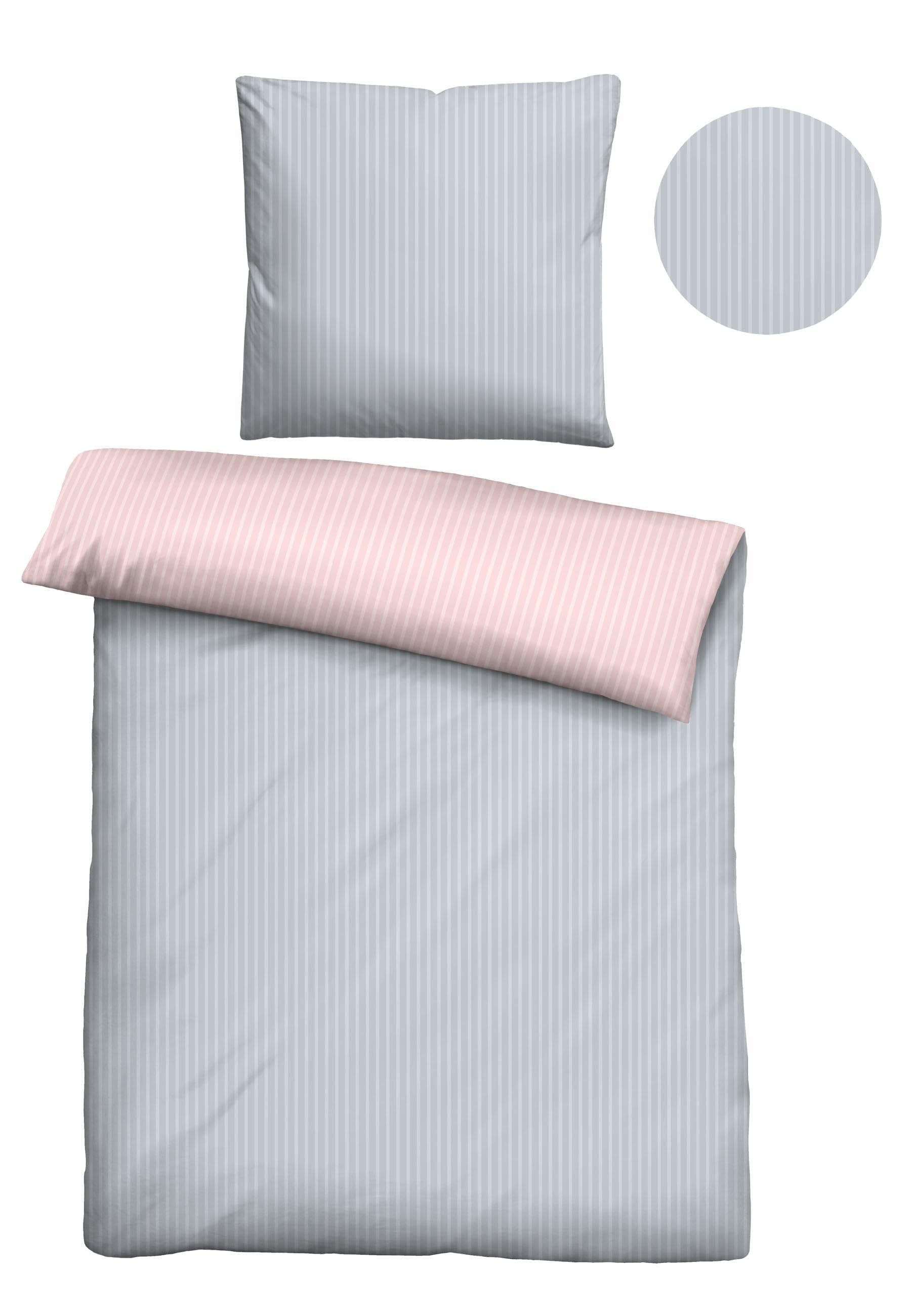 Wendebettwäsche "0040774" Grau Baumwolle