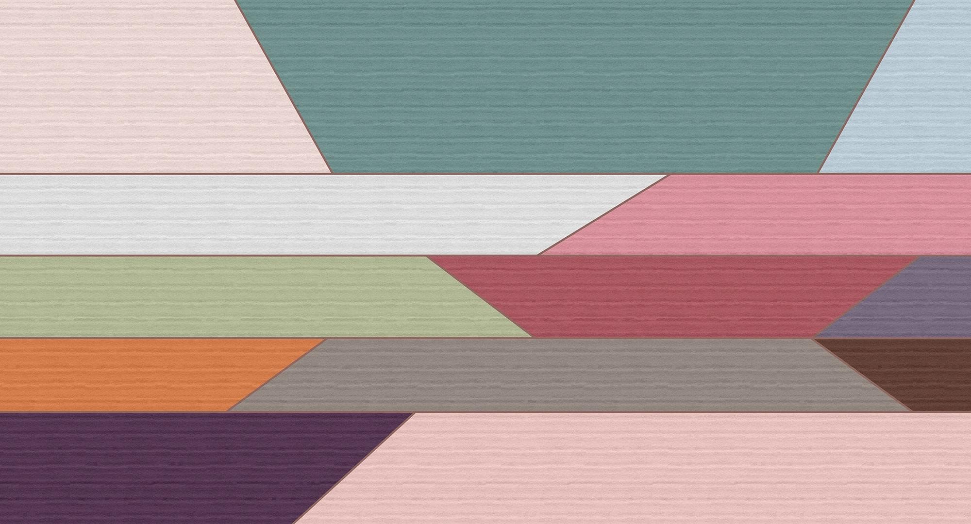 Livingwalls Fototapete Walls by Patel Geometry 2 Bunt Geometrisches Muster
