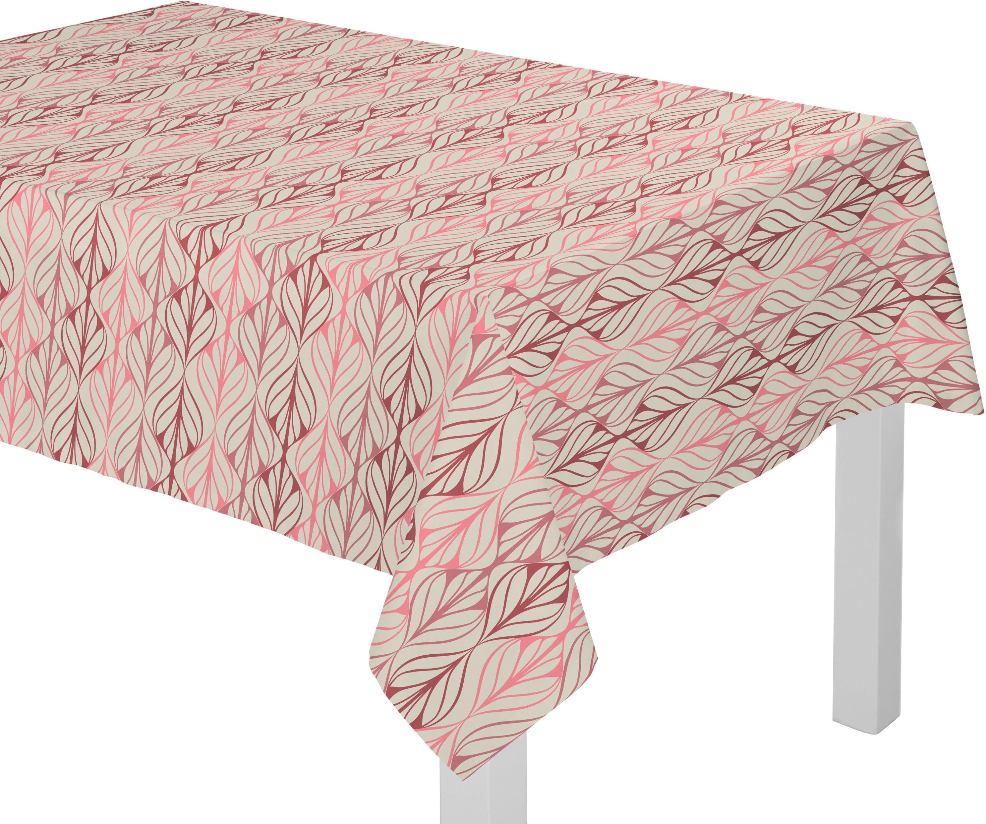 Tischdecke ADAM Wave Bunt Leinen Bio-Baumwolle 220x130 cm
