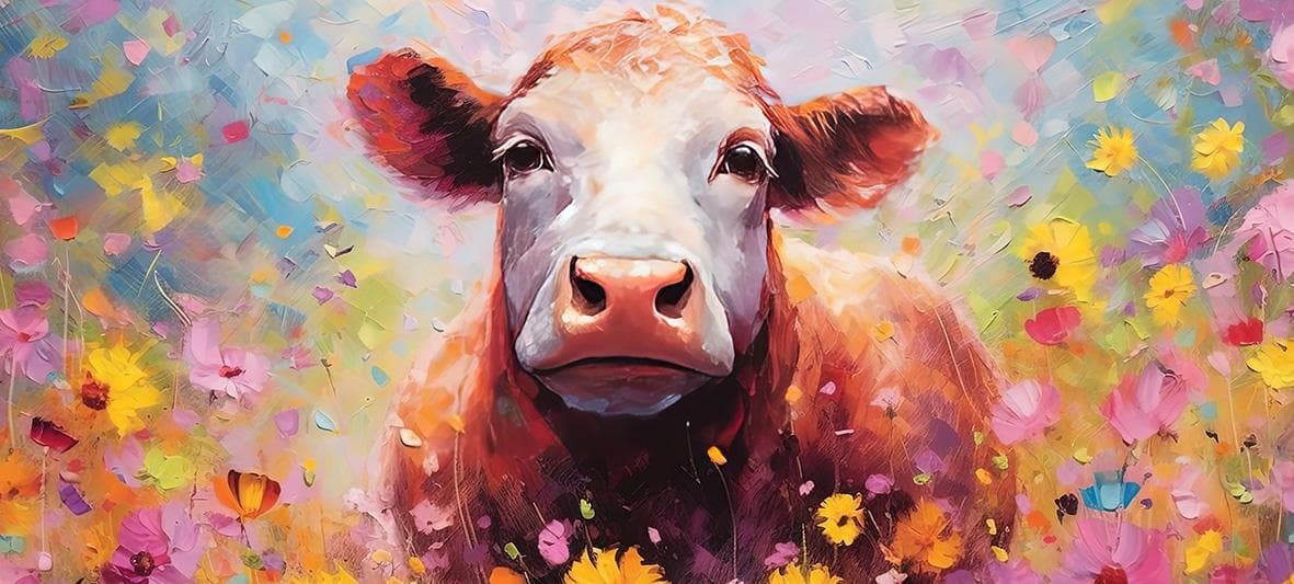 Leinwandbild BÖNNINGHOFF Blumen und Tiere