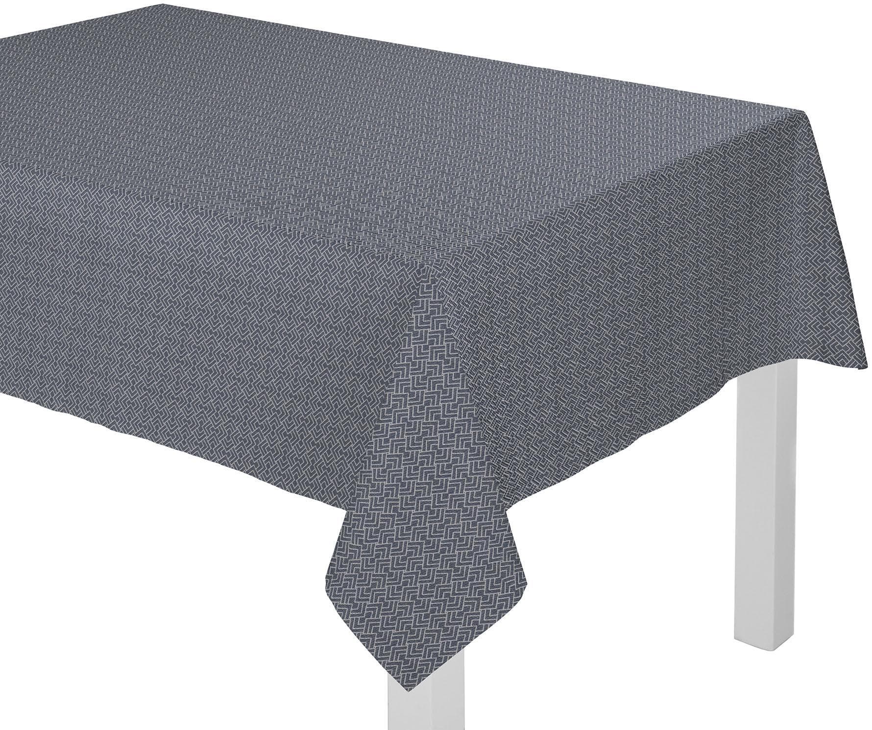 Tischdecke ADAM Graphic Ventus blau Ø145cm Bio-Baumwolle