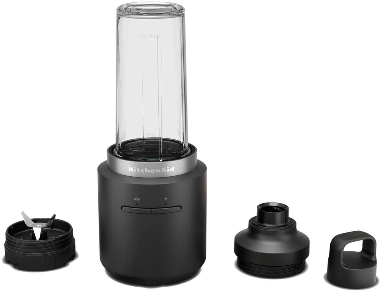 Standmixer in Schwarz, Plastik und Metall, matt
