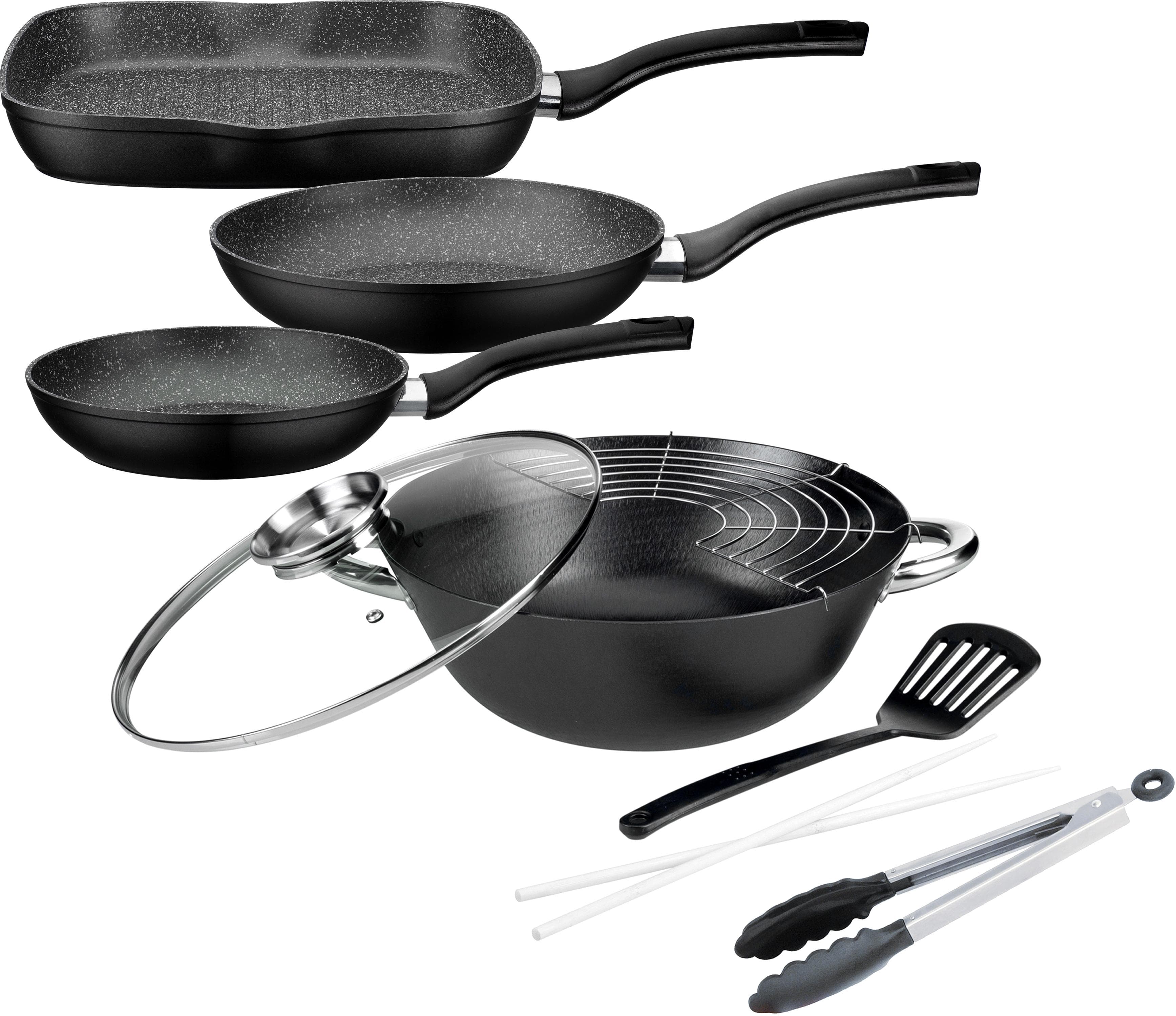 GSW Gourmet Granit Topf-Set Schwarz Induktion