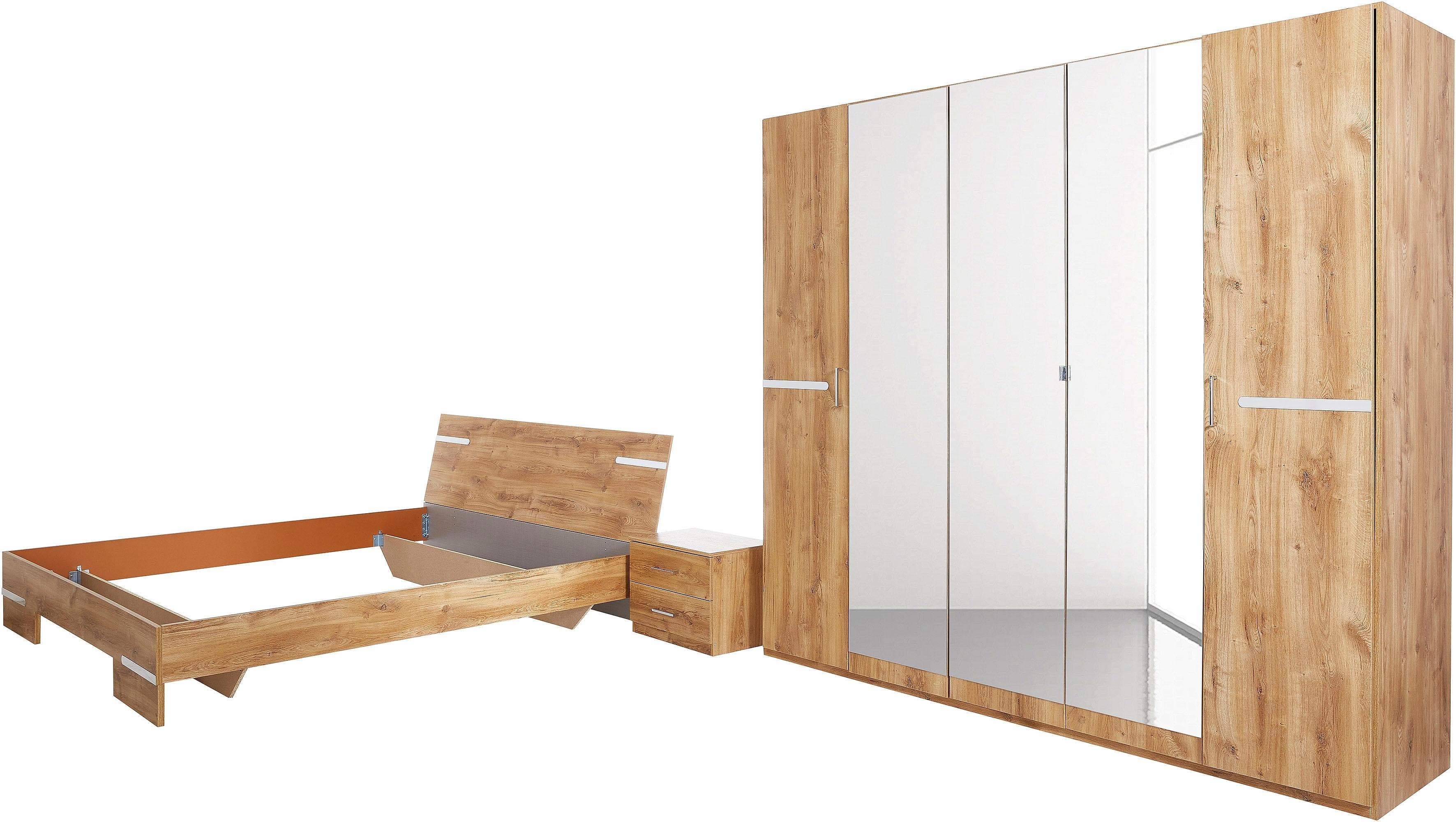 Wimex Schlafzimmer-Set Anna 4-tlg. Beige mit Chrom