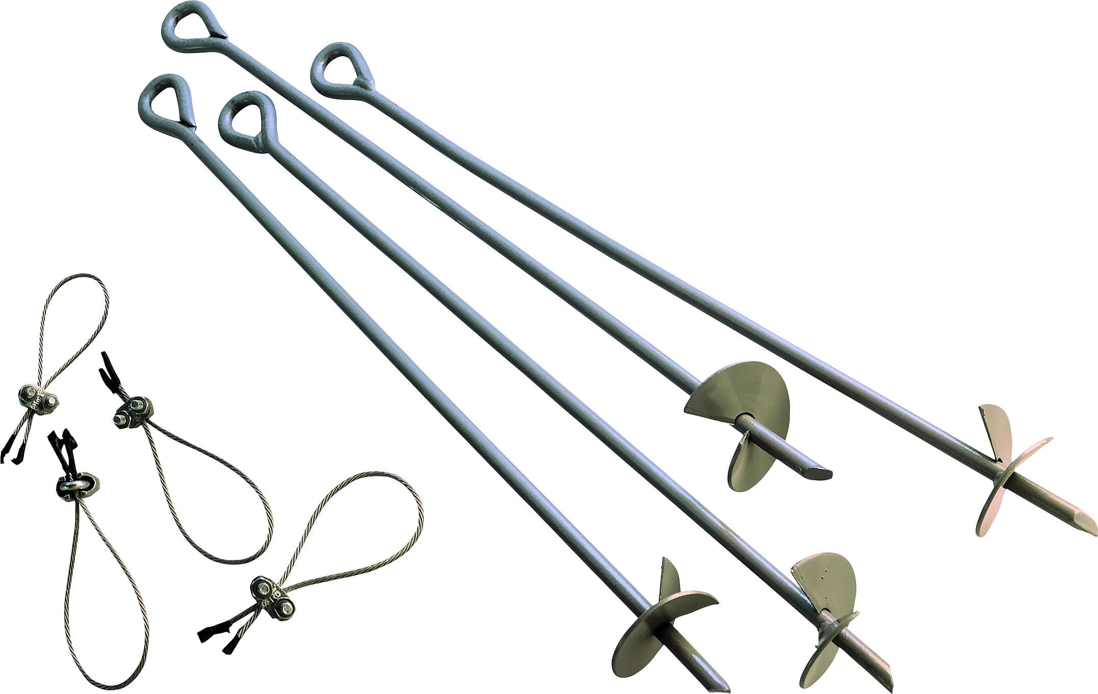 ShelterLogic Bodenanker Silber Stahl 4 Sturmanker 68,5 cm