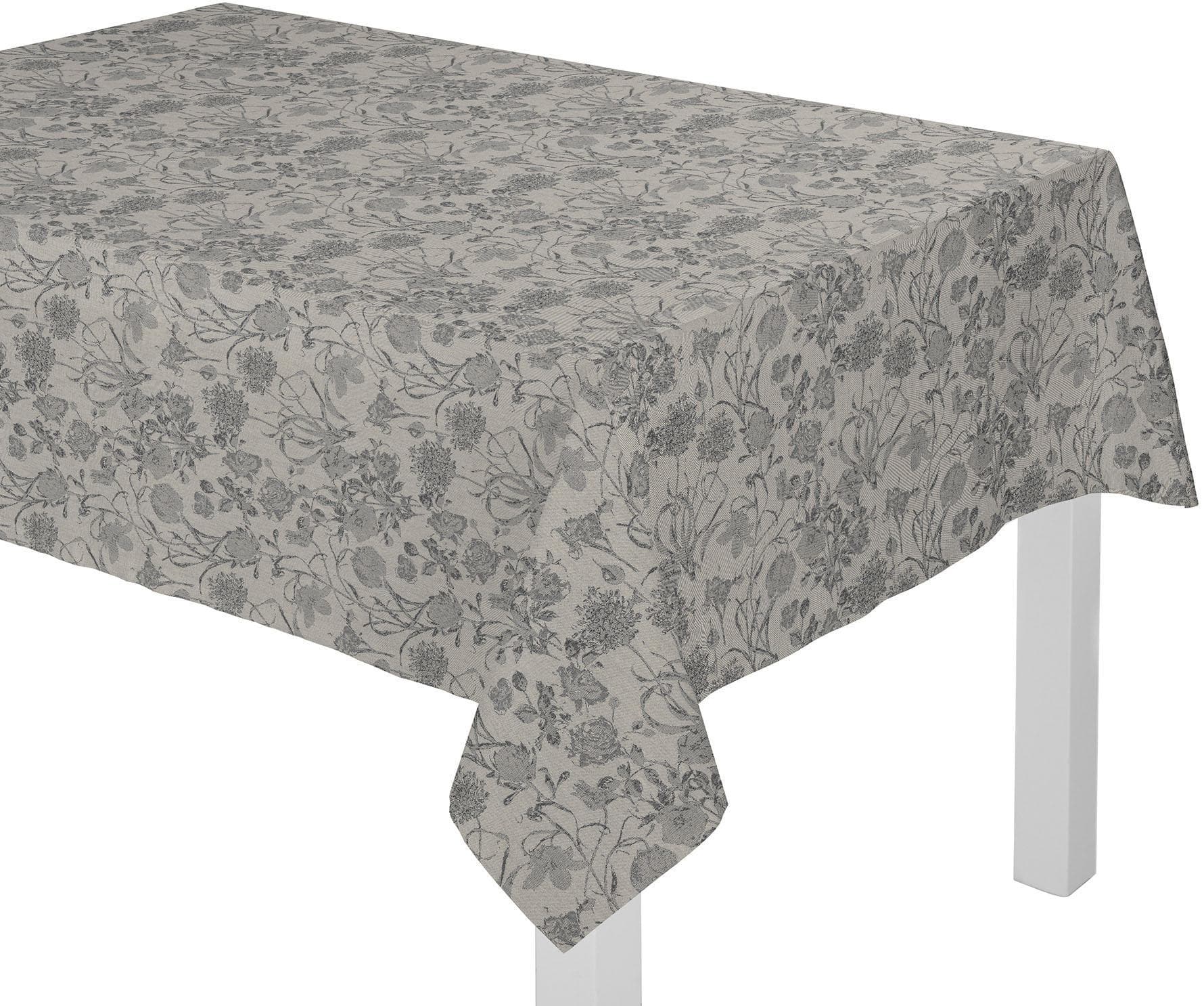 Tischdecke ADAM "Flower Cuvée" Schwarz Bio-Baumwolle