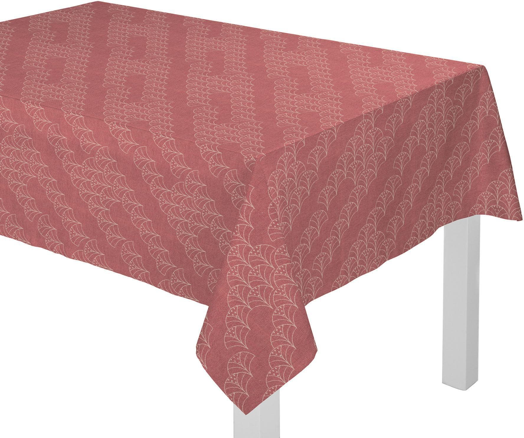 Tischdecke ADAM Argentinian Criolla Jacquardmuster Rot Bio-Baumwolle
