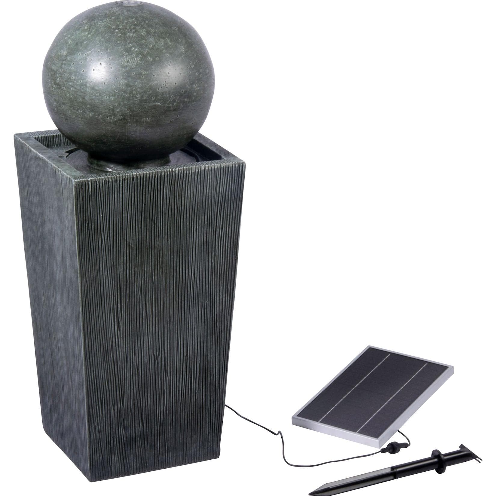 Dobar Gartenbrunnen Apollon mit Solar-Panel Wasserspiel Brunnen