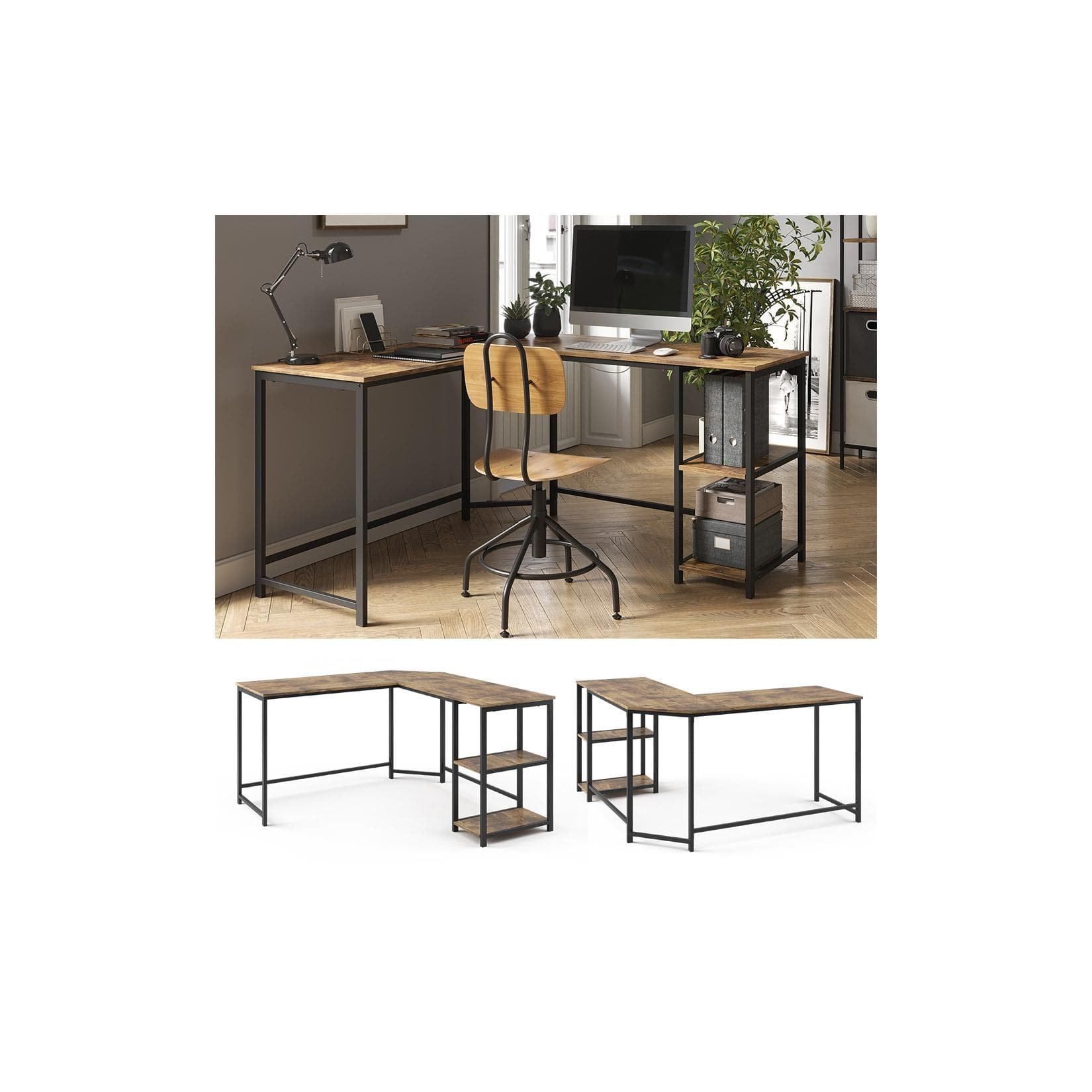 Vicco Eckschreibtisch Fyrk L-förmiger Bürotisch