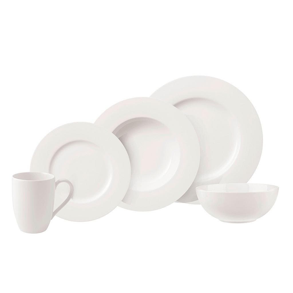Villeroy & Boch Kombiservice Basic White 20-teilig Weiß Keramik