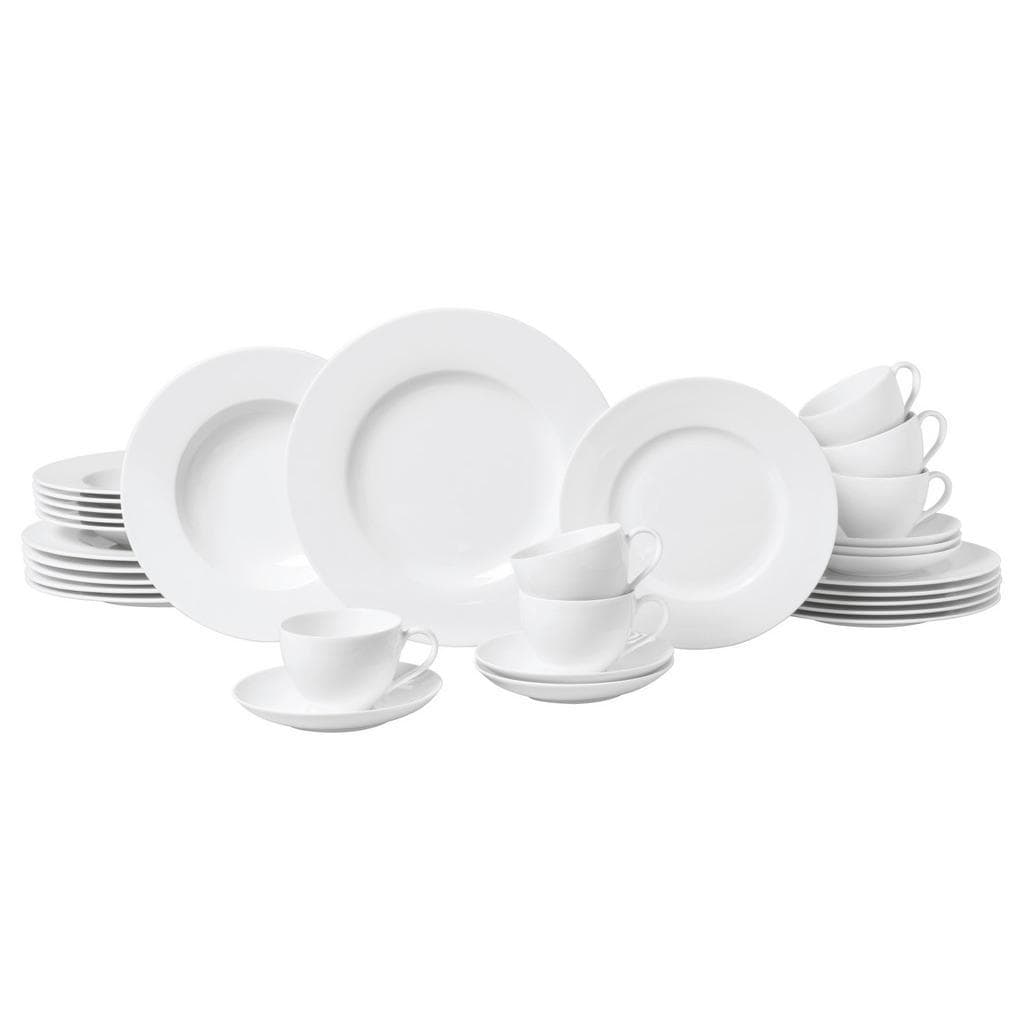 Villeroy & Boch Kombiservice Basic White 30-teilig Weiß Keramik