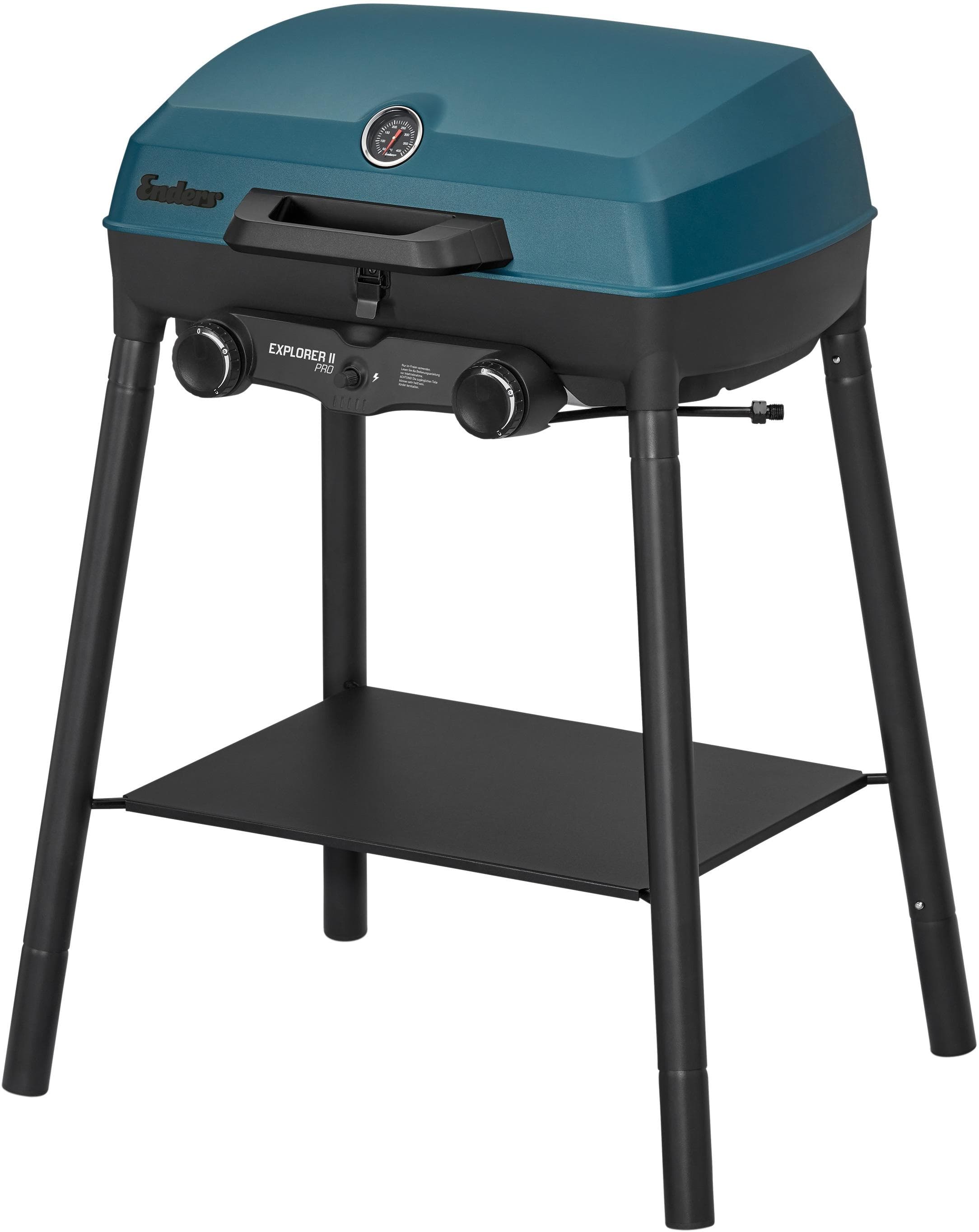 ENDERS Campinggrill Explorer II PRO Gasgrill Schwarz Blau Edelstahl