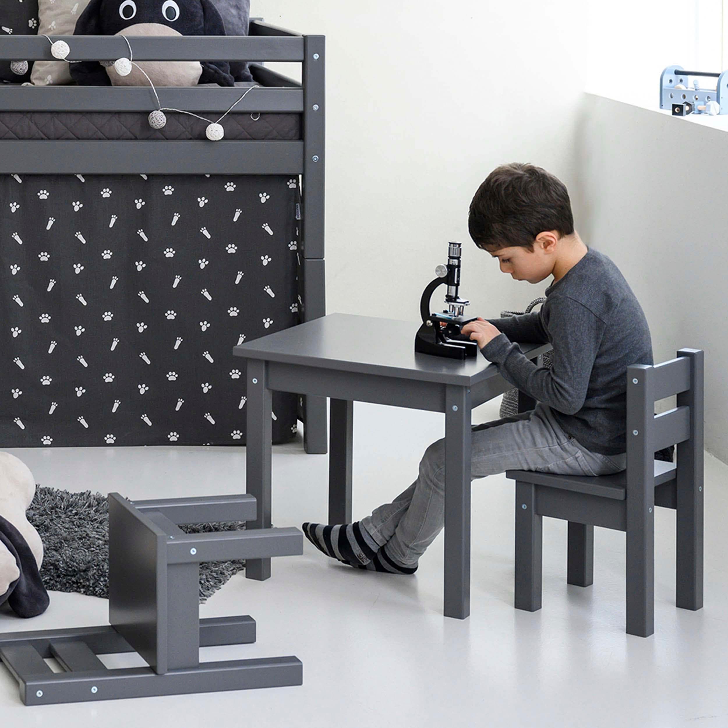 Hoppekids MADS Kindersitzgruppe Grau mit Tisch und Stuhl