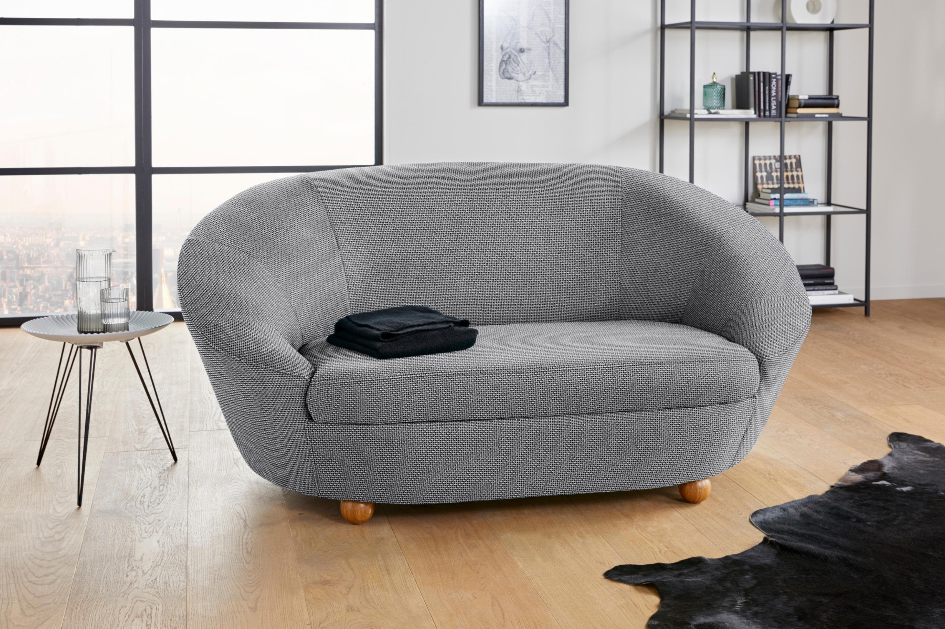 LOOKS by Wolfgang Joop Sofa LooksIV Rundsofa hellblau-grau