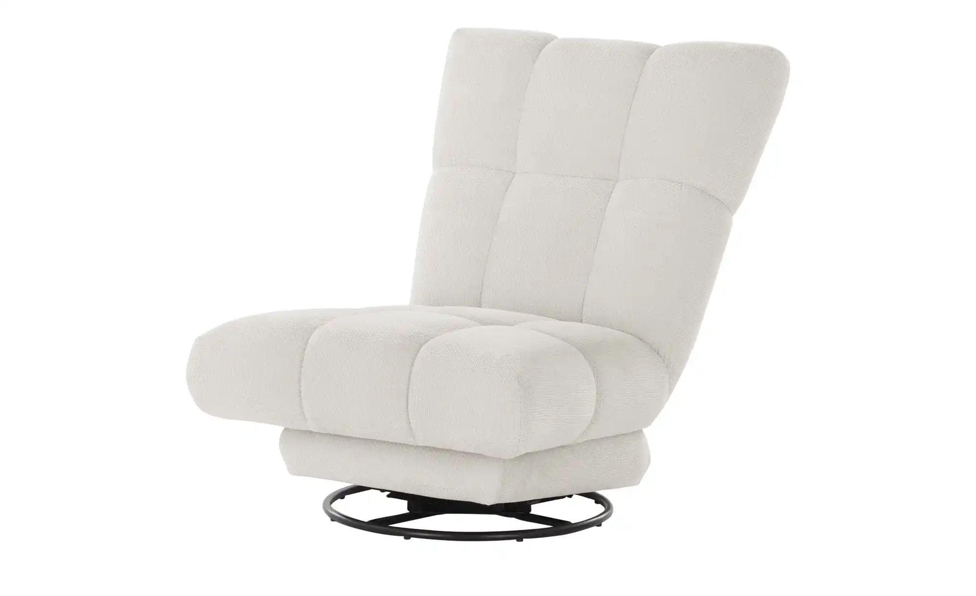 bobb Dreh-Schaukelsessel Chessie Weiß mit Dreh- und Schaukelfunktion