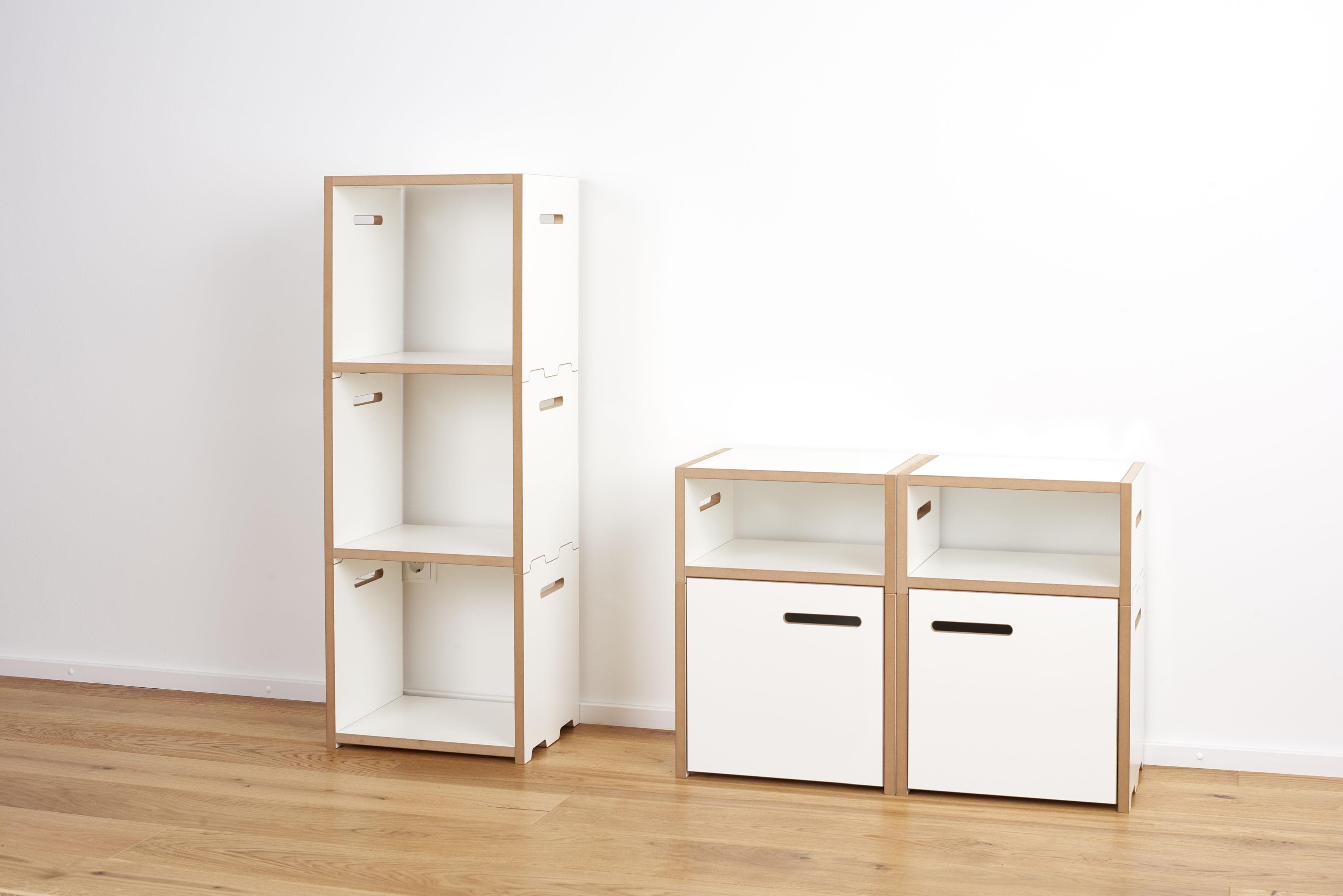 Mehrzweckregal TOJO halbstark weiß MDF 40x32x17,5 cm
