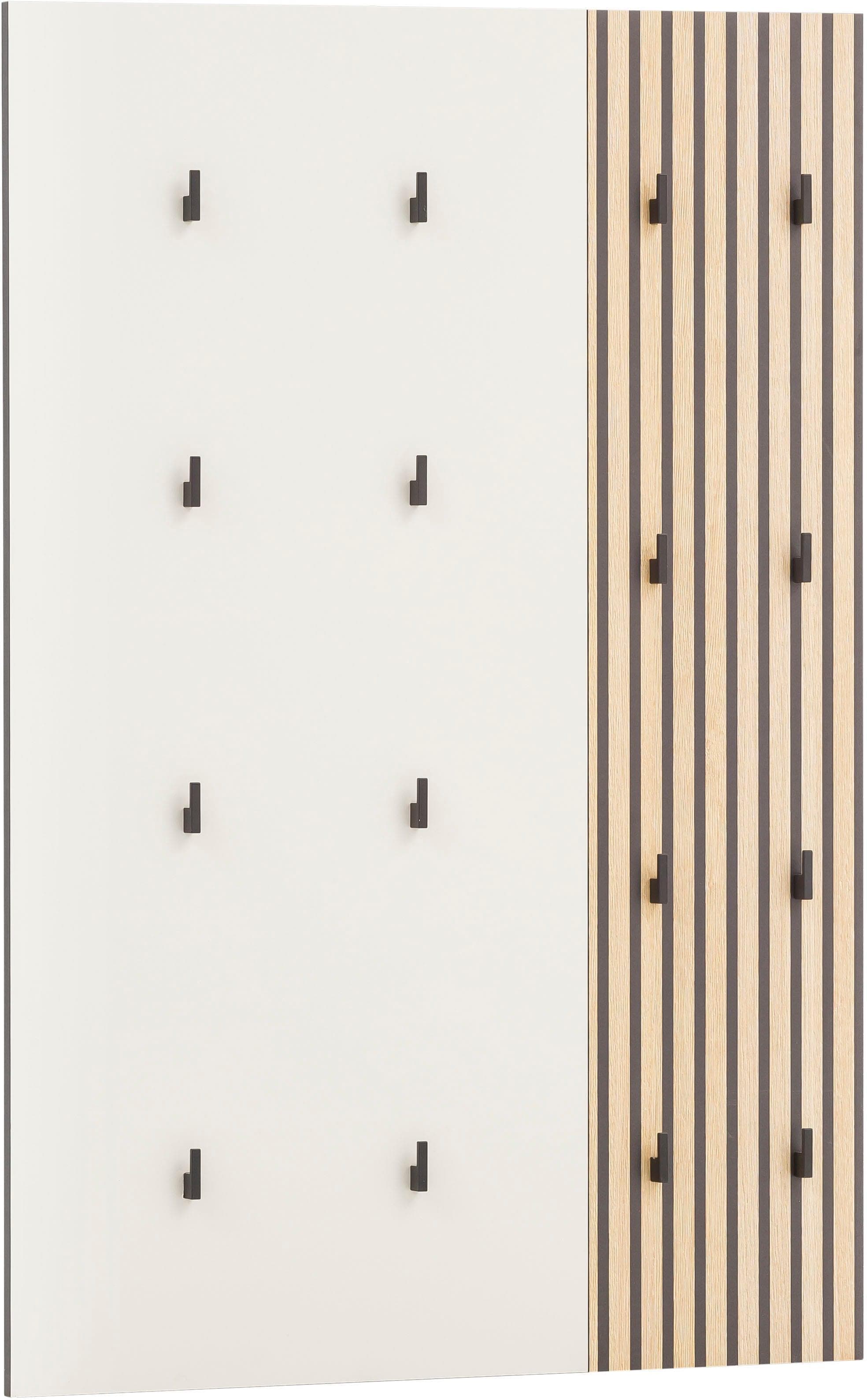 WELLTIME Garderobenpaneel Alexa Beige 16 Haken FSC
