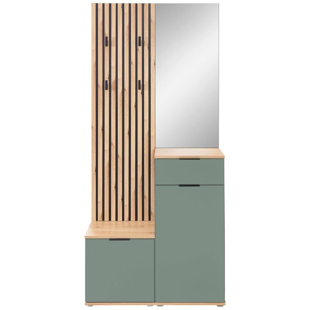 Xora Garderobe Simple Salbeigrün 4-teilig