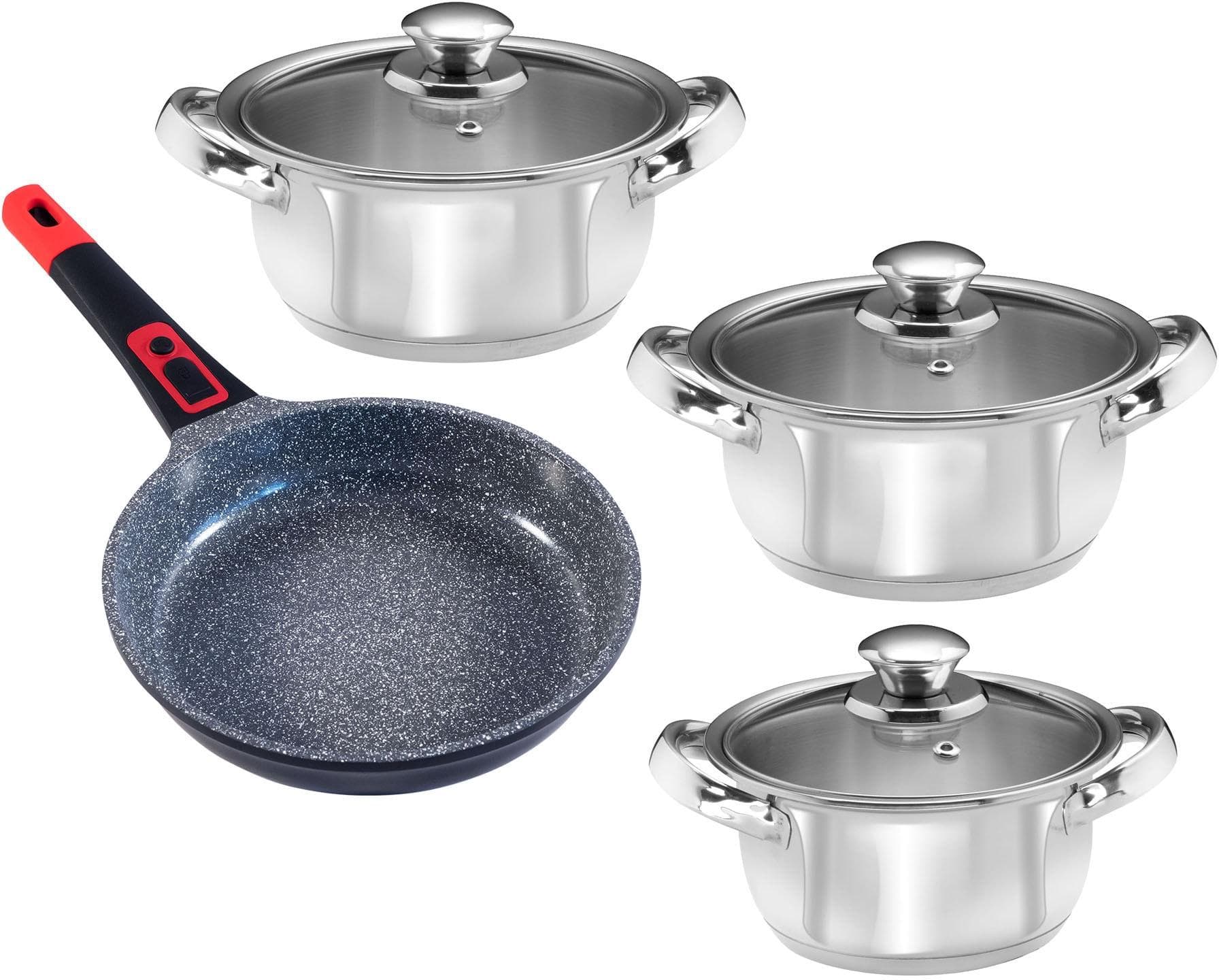 Topf-Set KING "EDELSTAHL" Schwarz Induktion