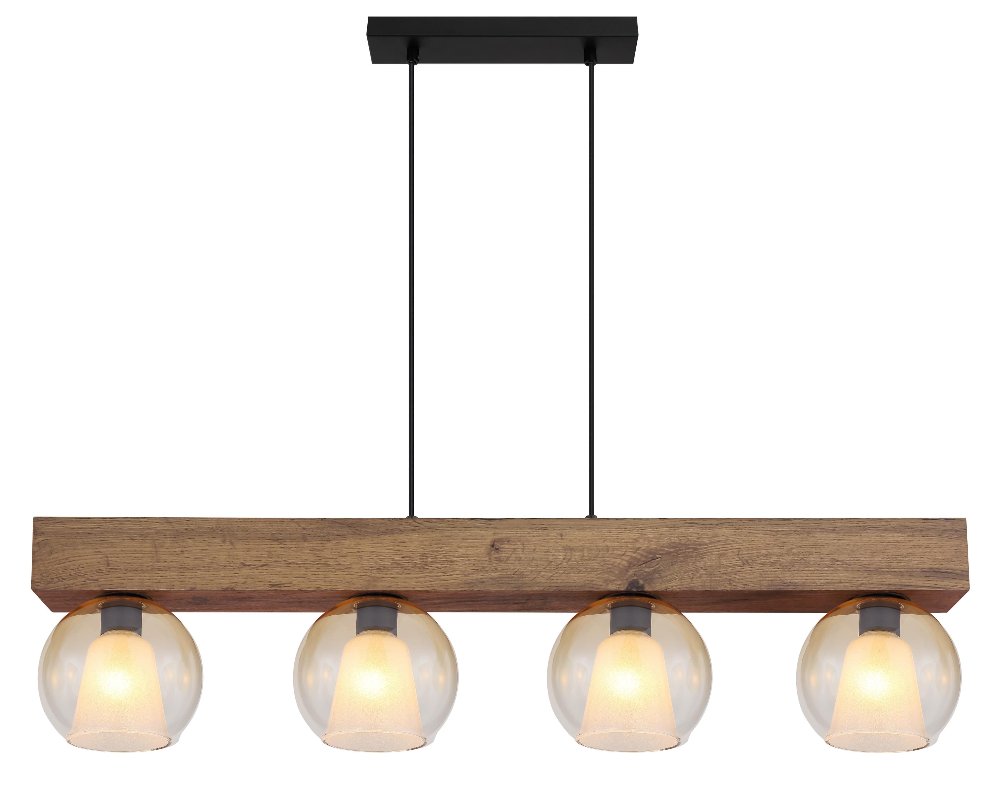 Hängeleuchte BARRY I Schwarz Metall Globo