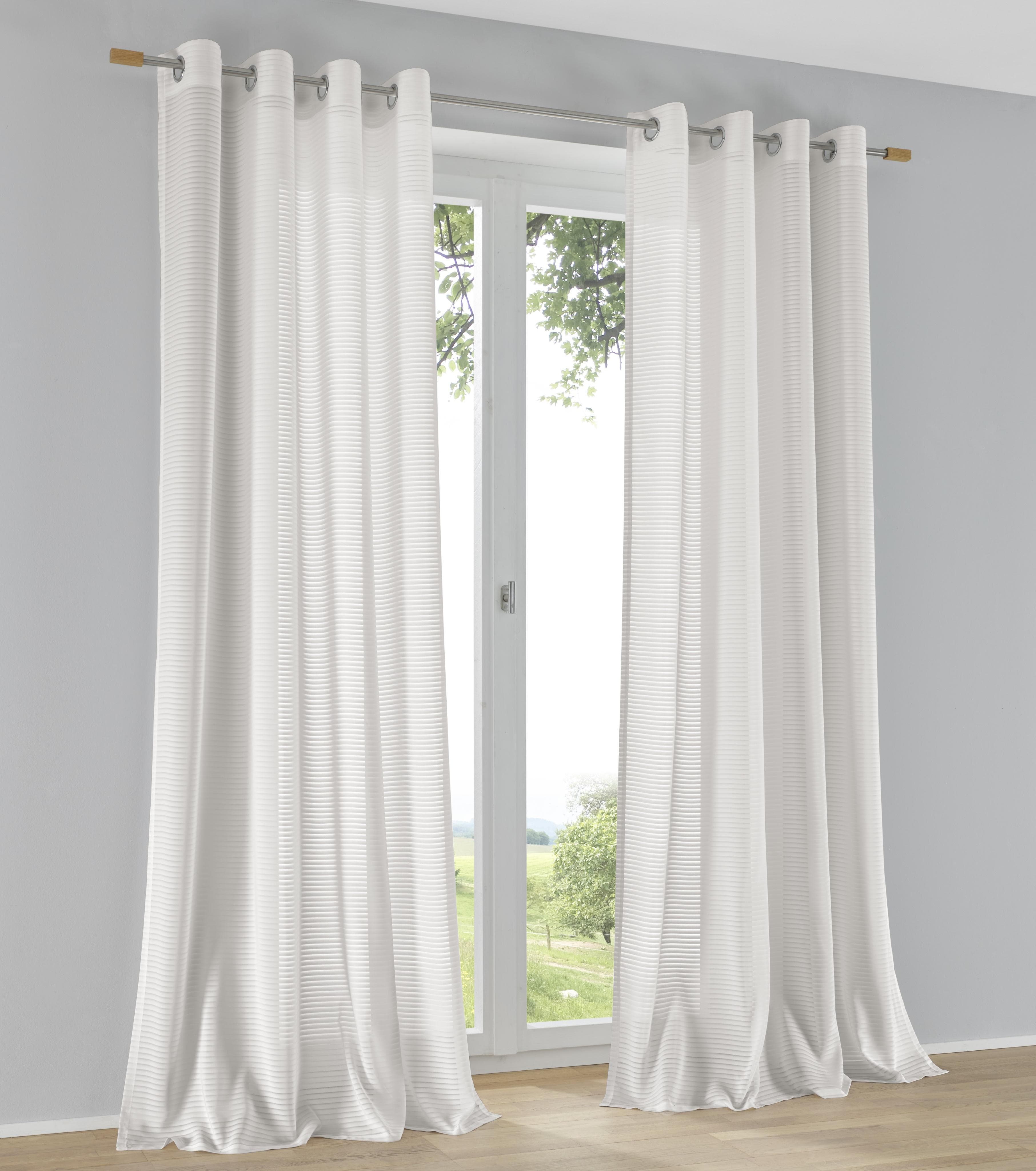 Kutti Vorhang Arrego Weiß Polyester 135x245cm