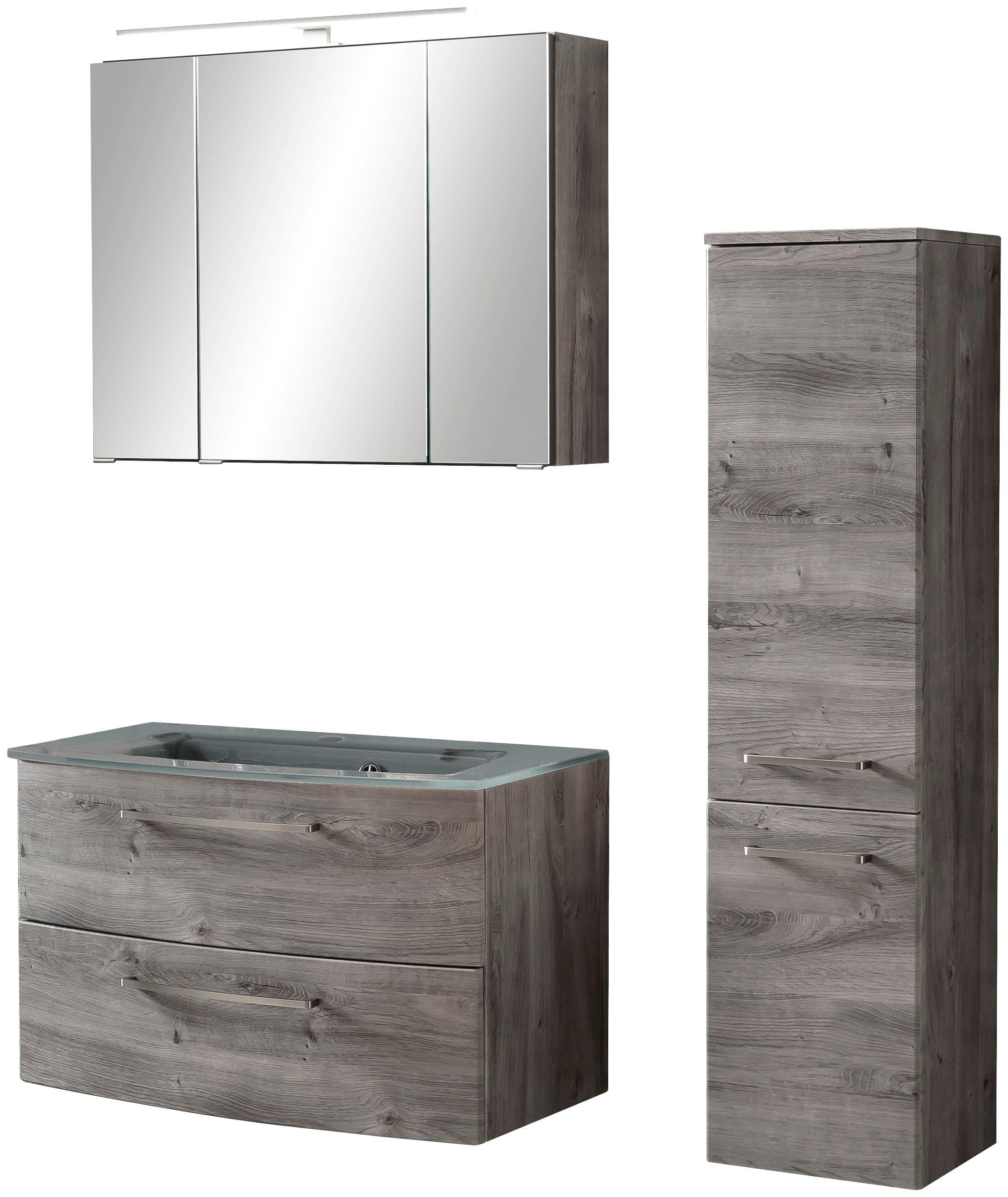 Badezimmer-Set Windau Braun Eiche Ribbeck Welltime