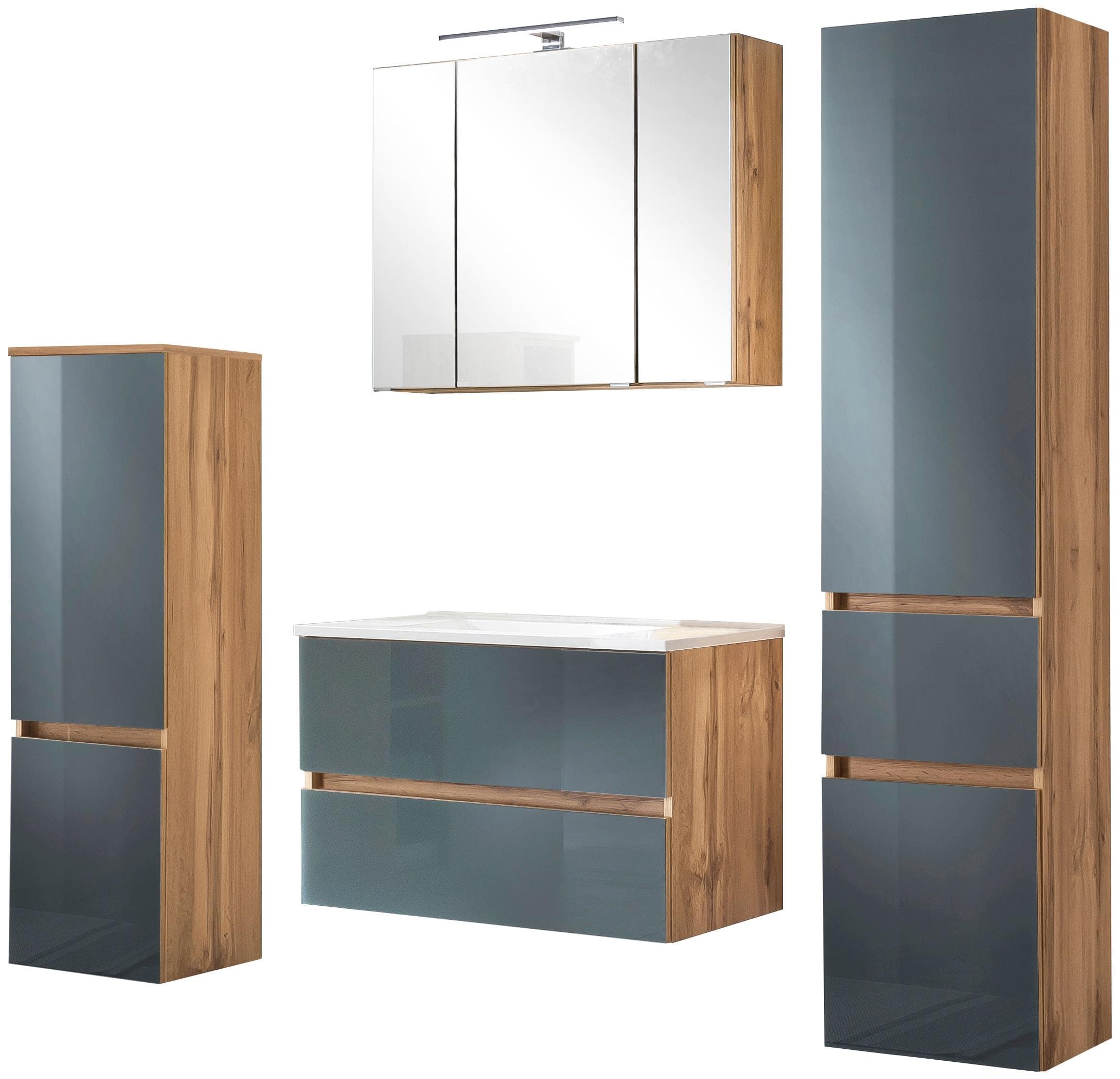 Badezimmer-Set WELLTIME "Horki" Grau