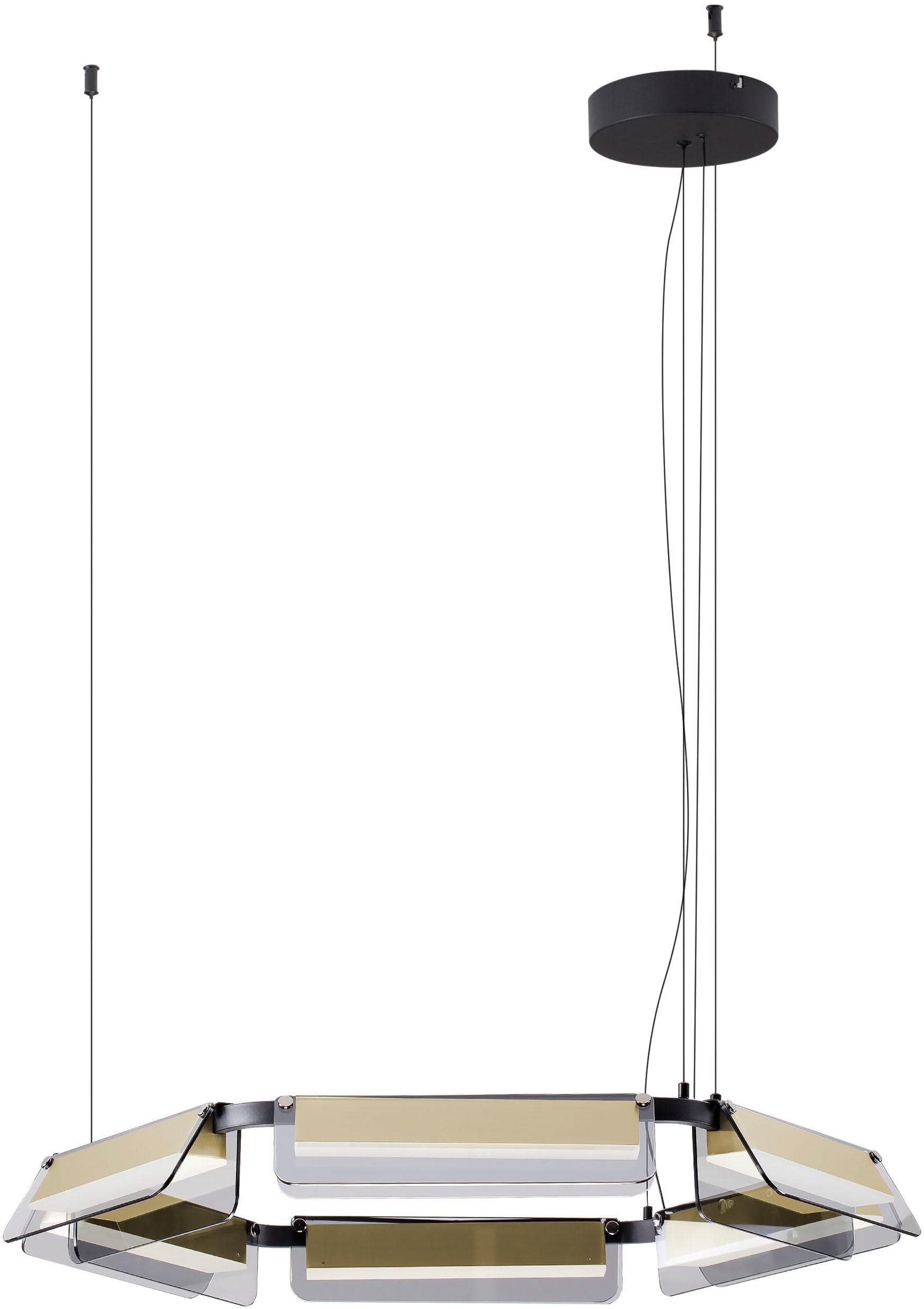 NOVA LUCE Pendelleuchte APNEA Gold Schwarz