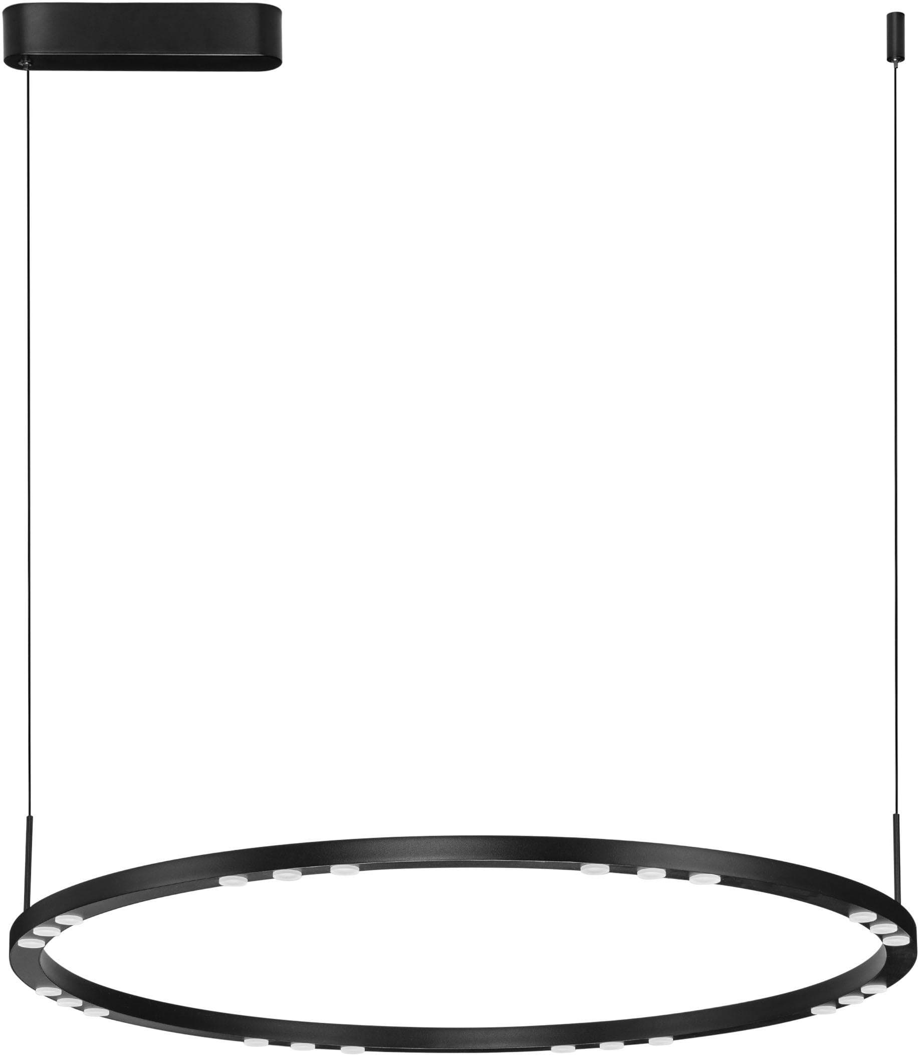 NOVA LUCE Pendelleuchte LUNETTE Schwarz LED