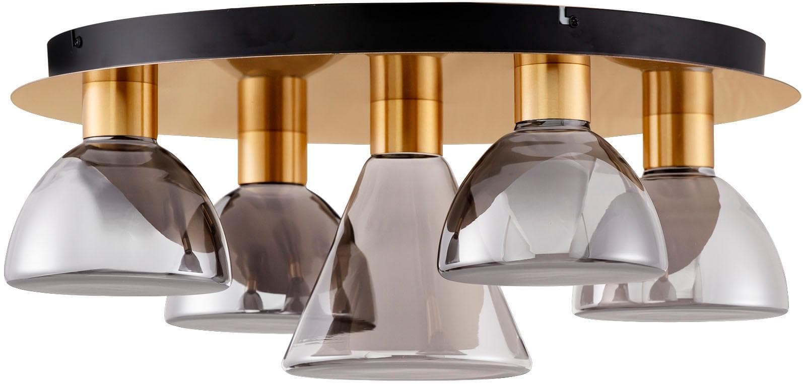 NOVA LUCE Deckenleuchte VOI Gold Schwarz LED Dimmbar