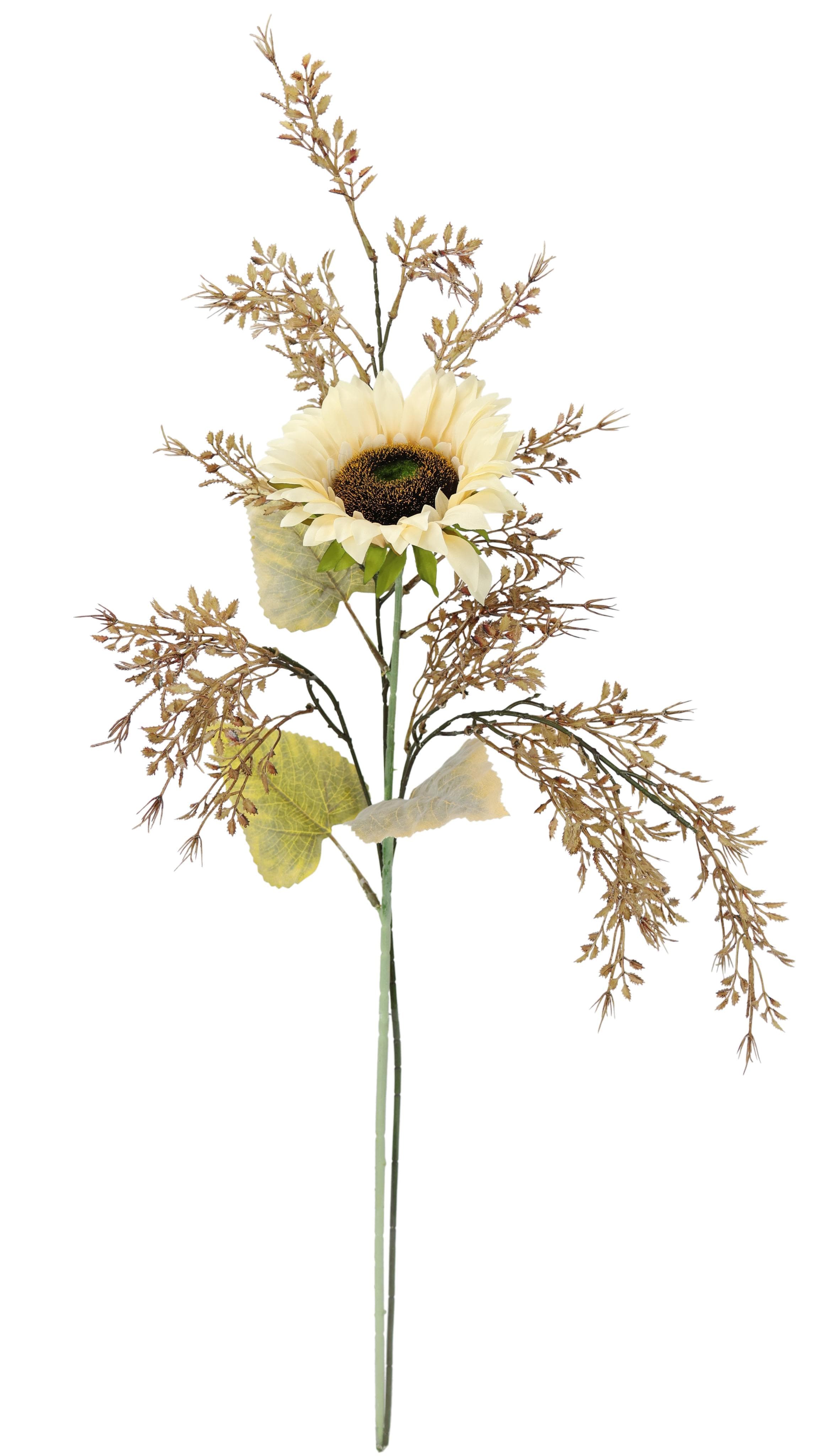 Kunstblumenstrauß Sonnenblume Beige Polyester